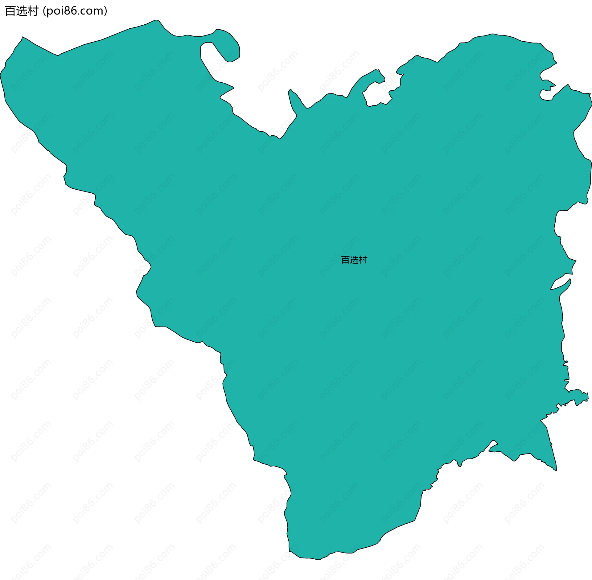 百选村边界地图