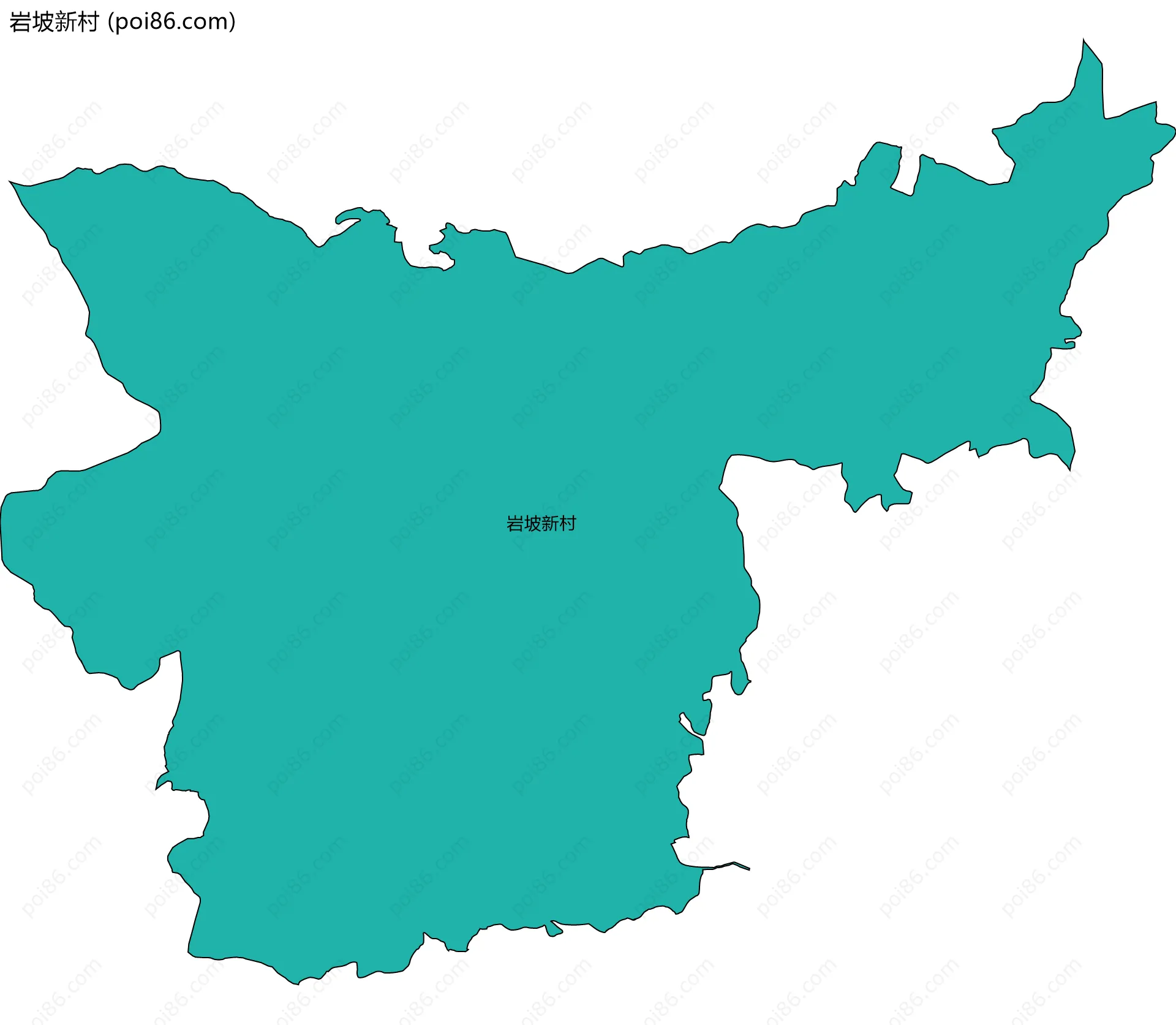 岩坡新村边界地图