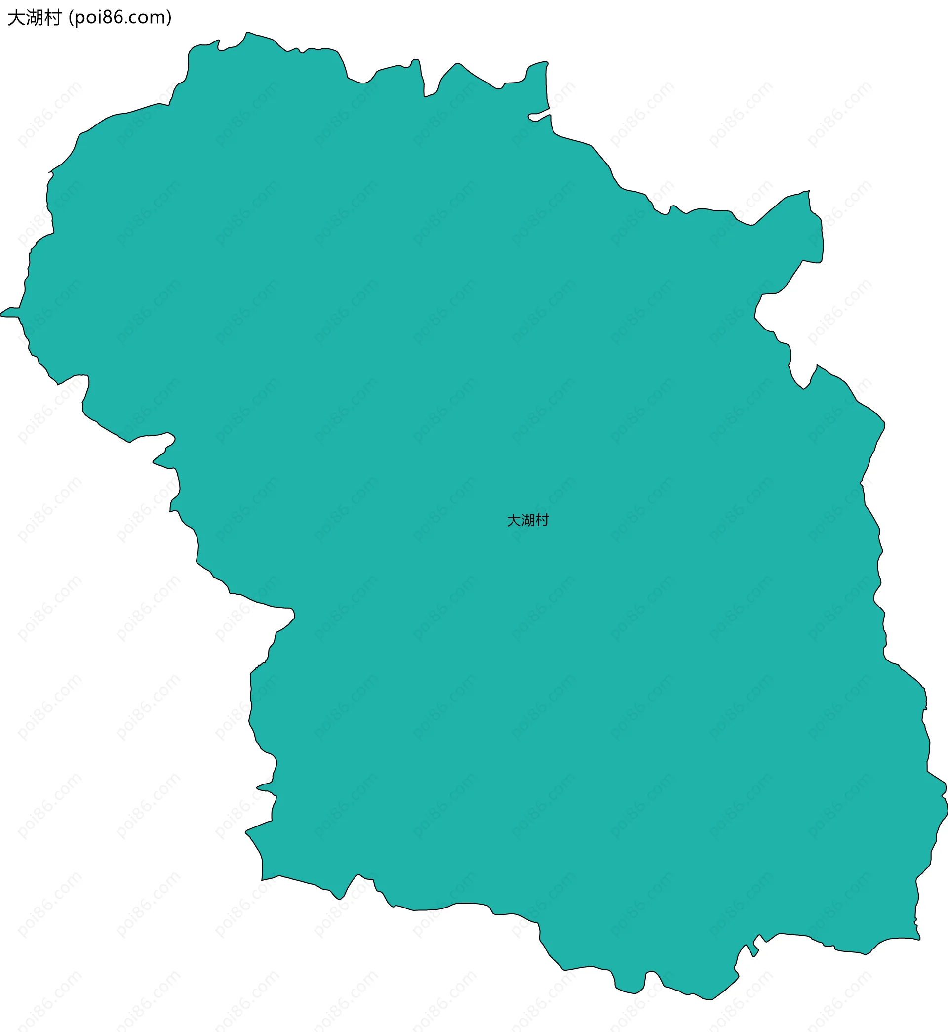 大湖村边界地图