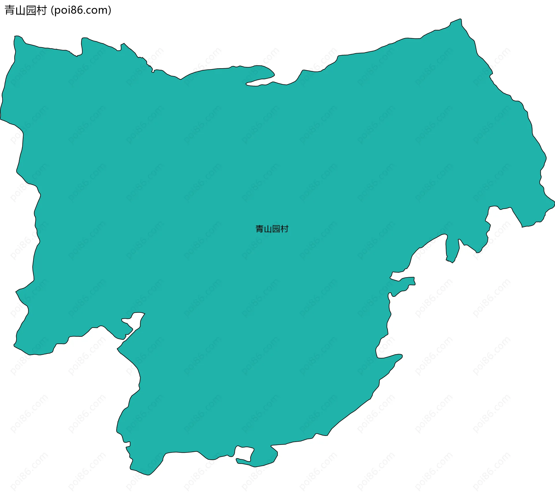 青山园村边界地图