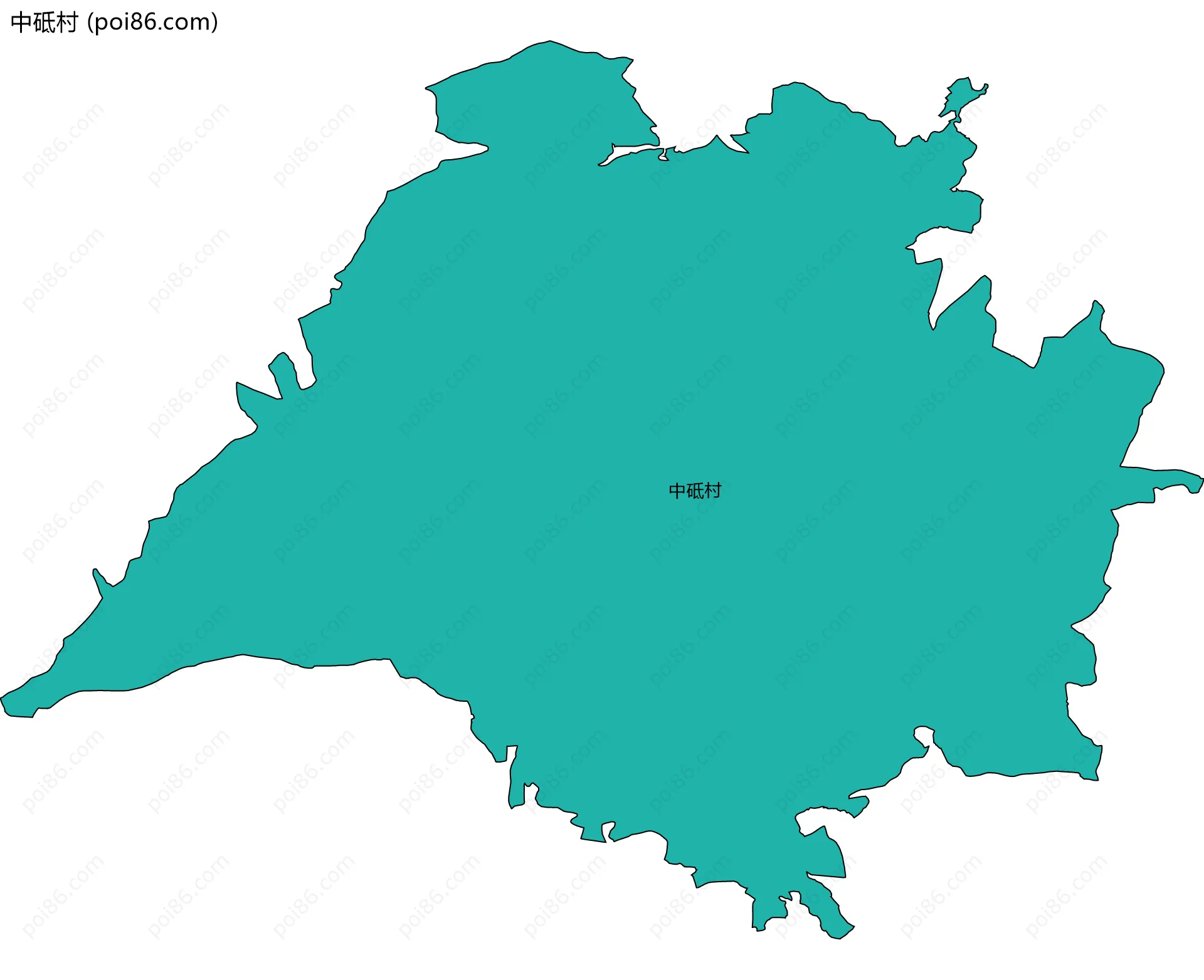 中砥村边界地图