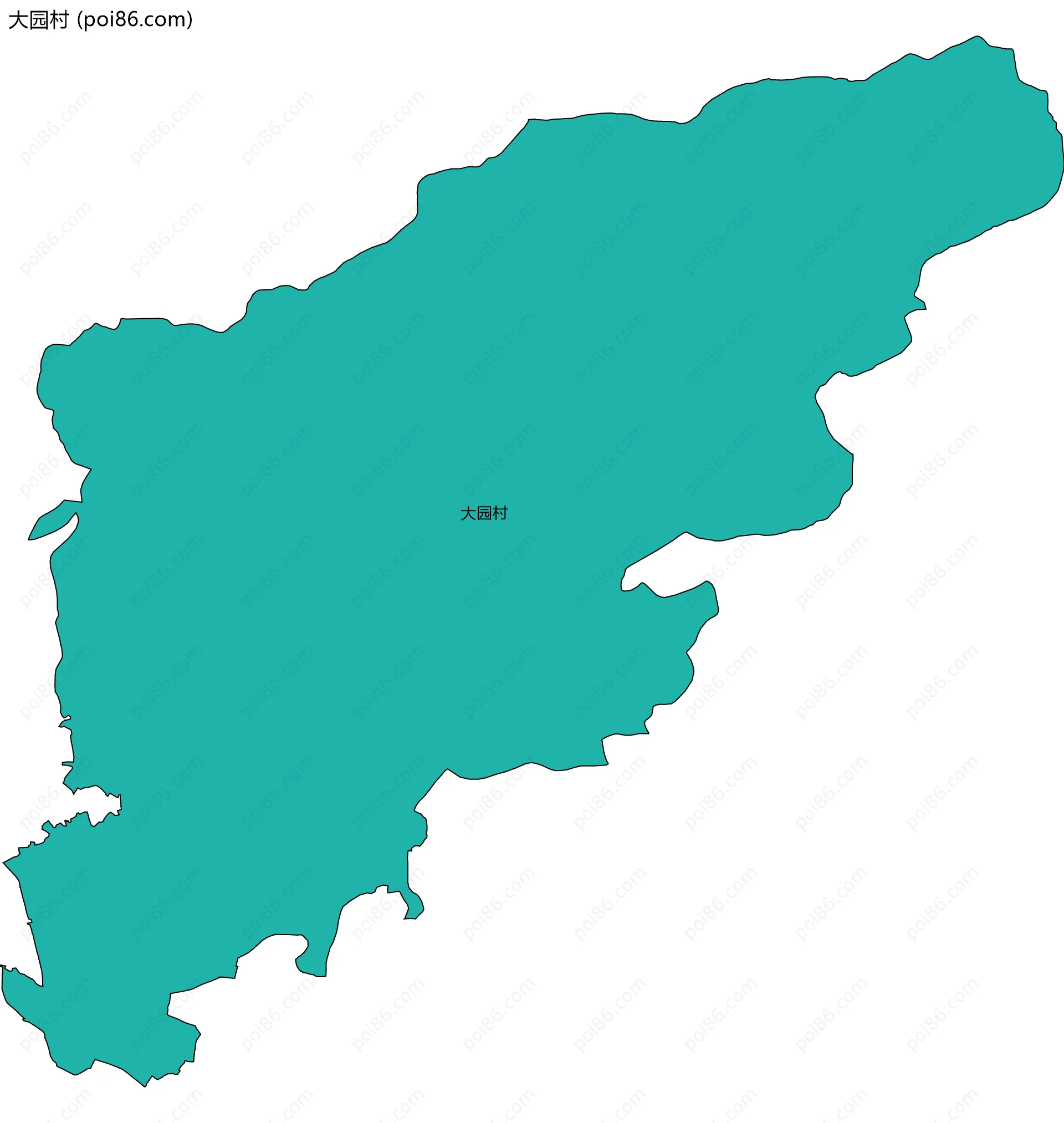大园村边界地图