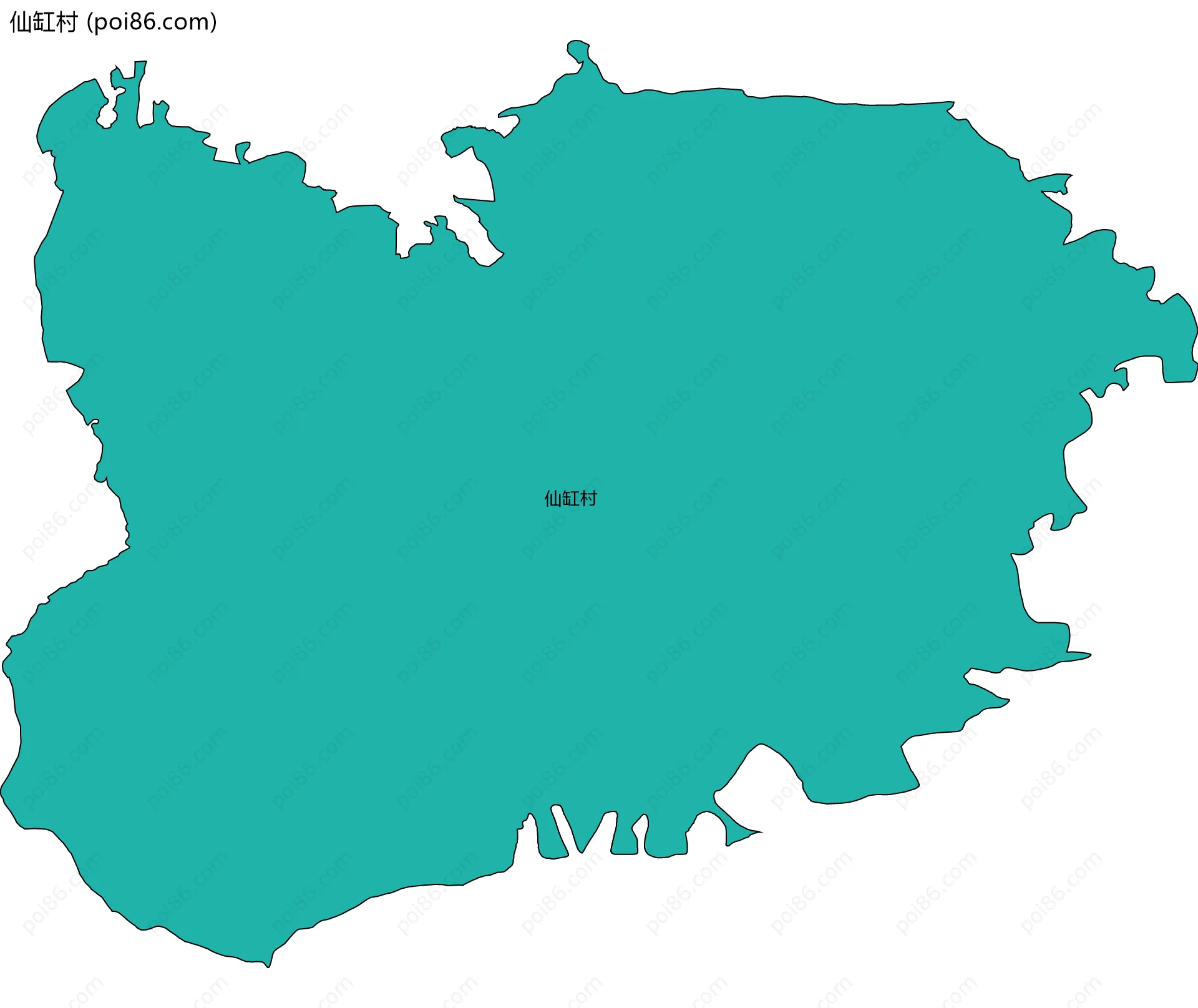 仙缸村边界地图
