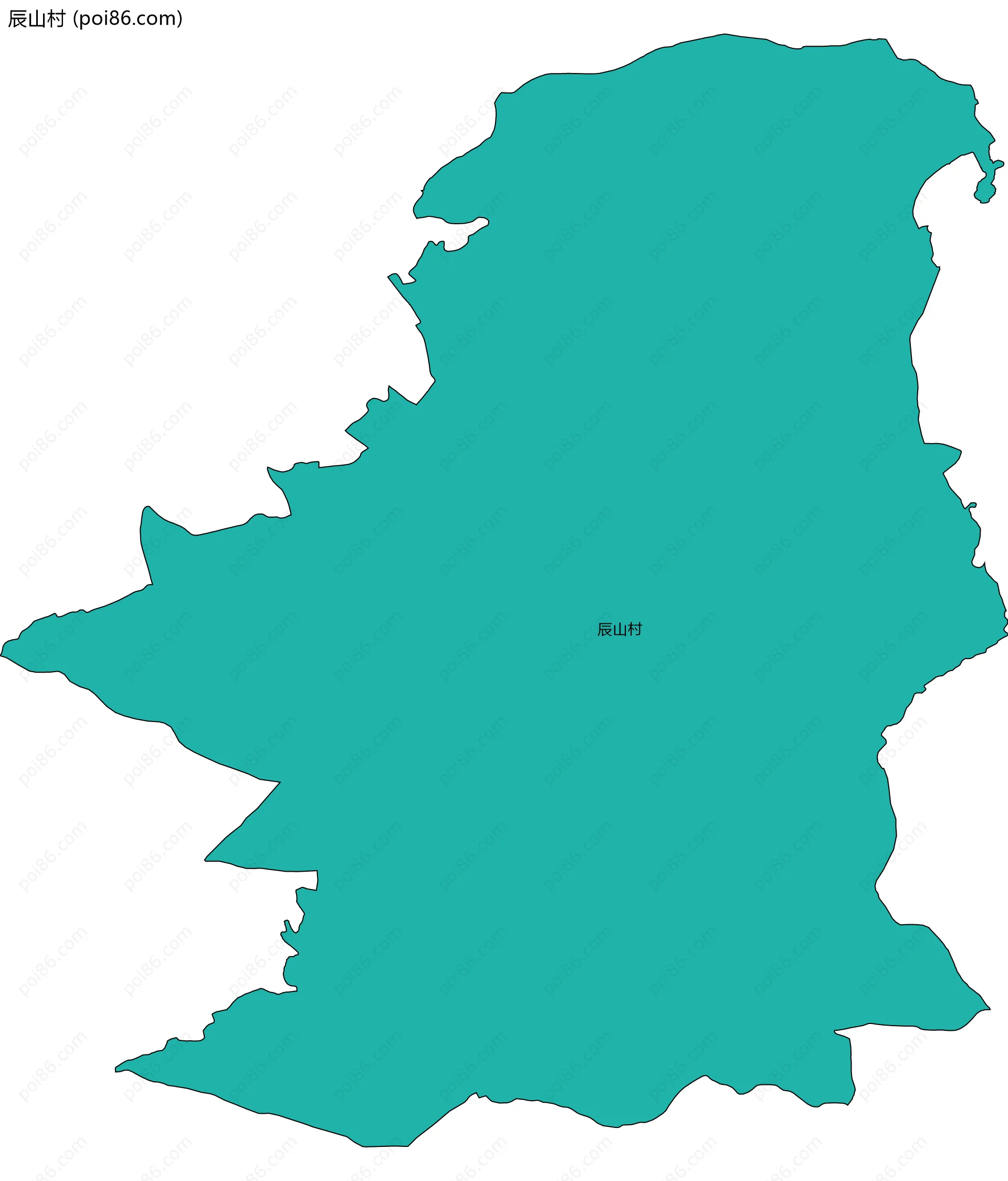 辰山村边界地图