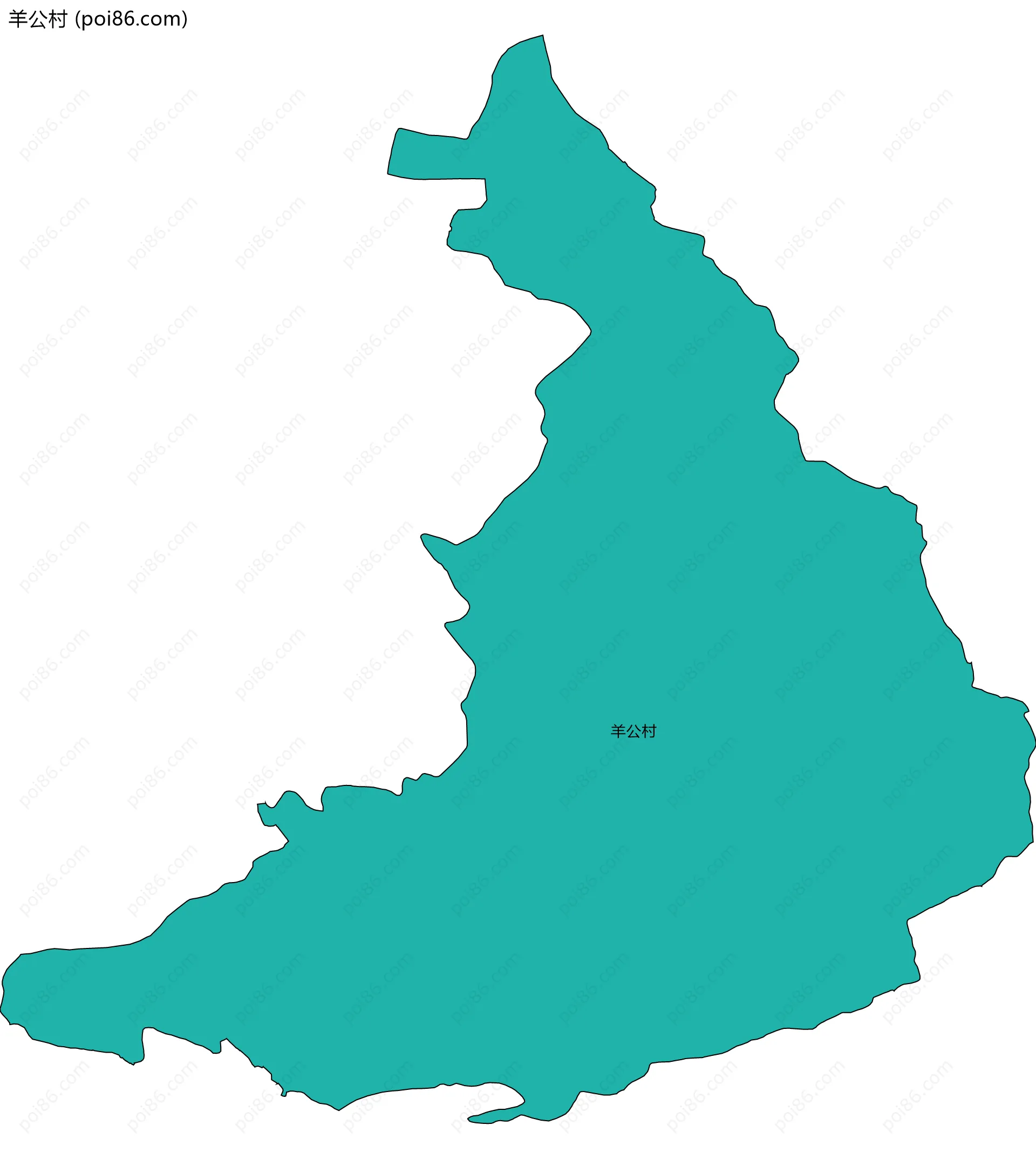 羊公村边界地图