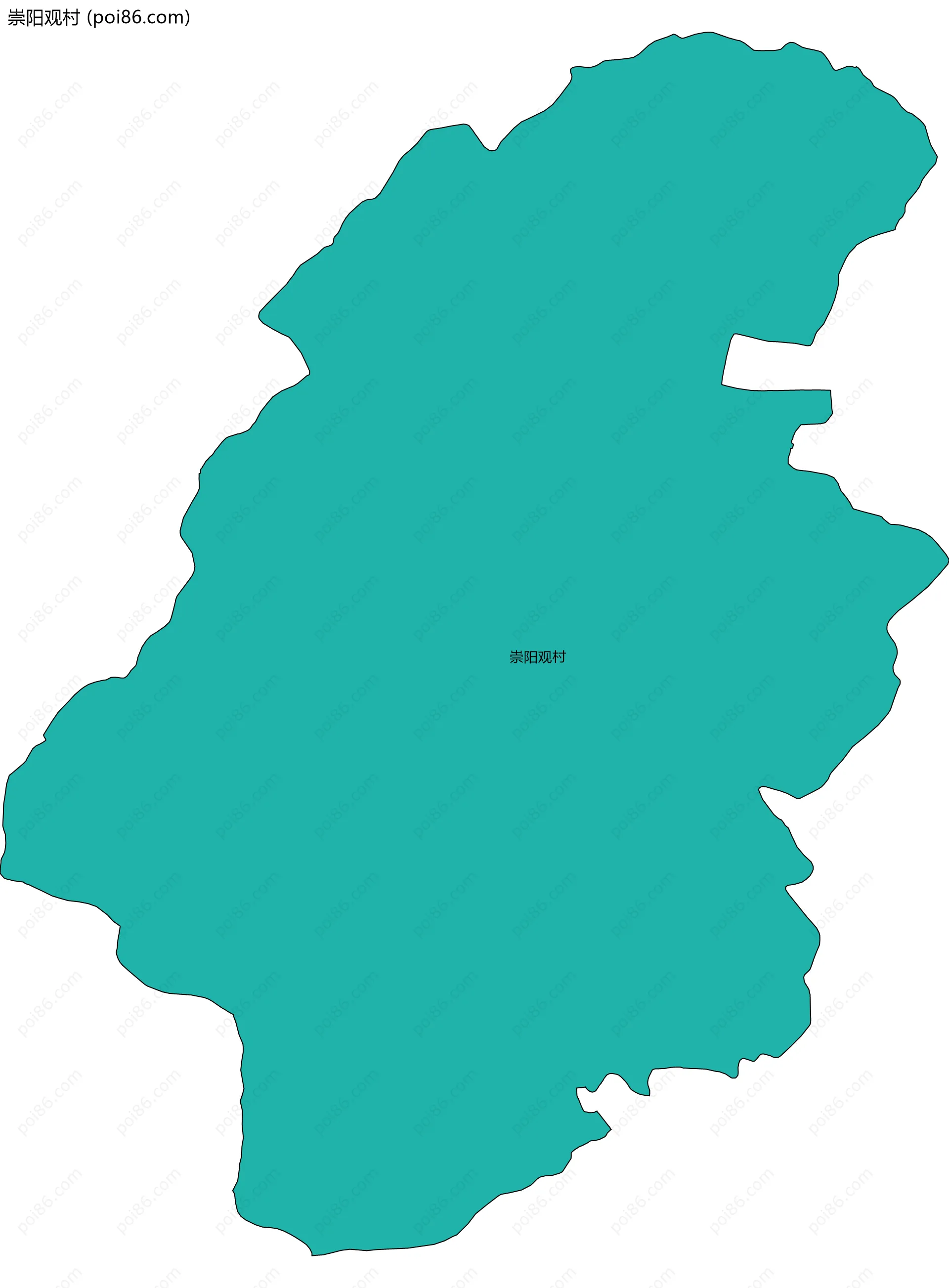 崇阳观村边界地图