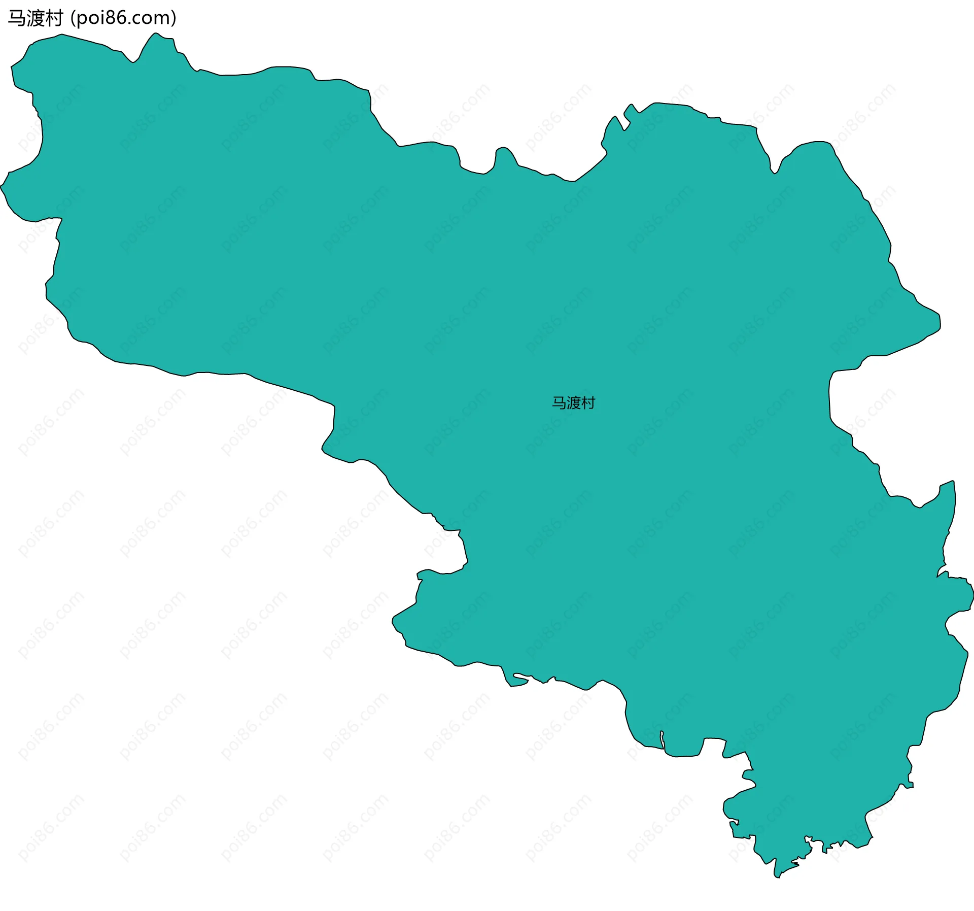 马渡村边界地图