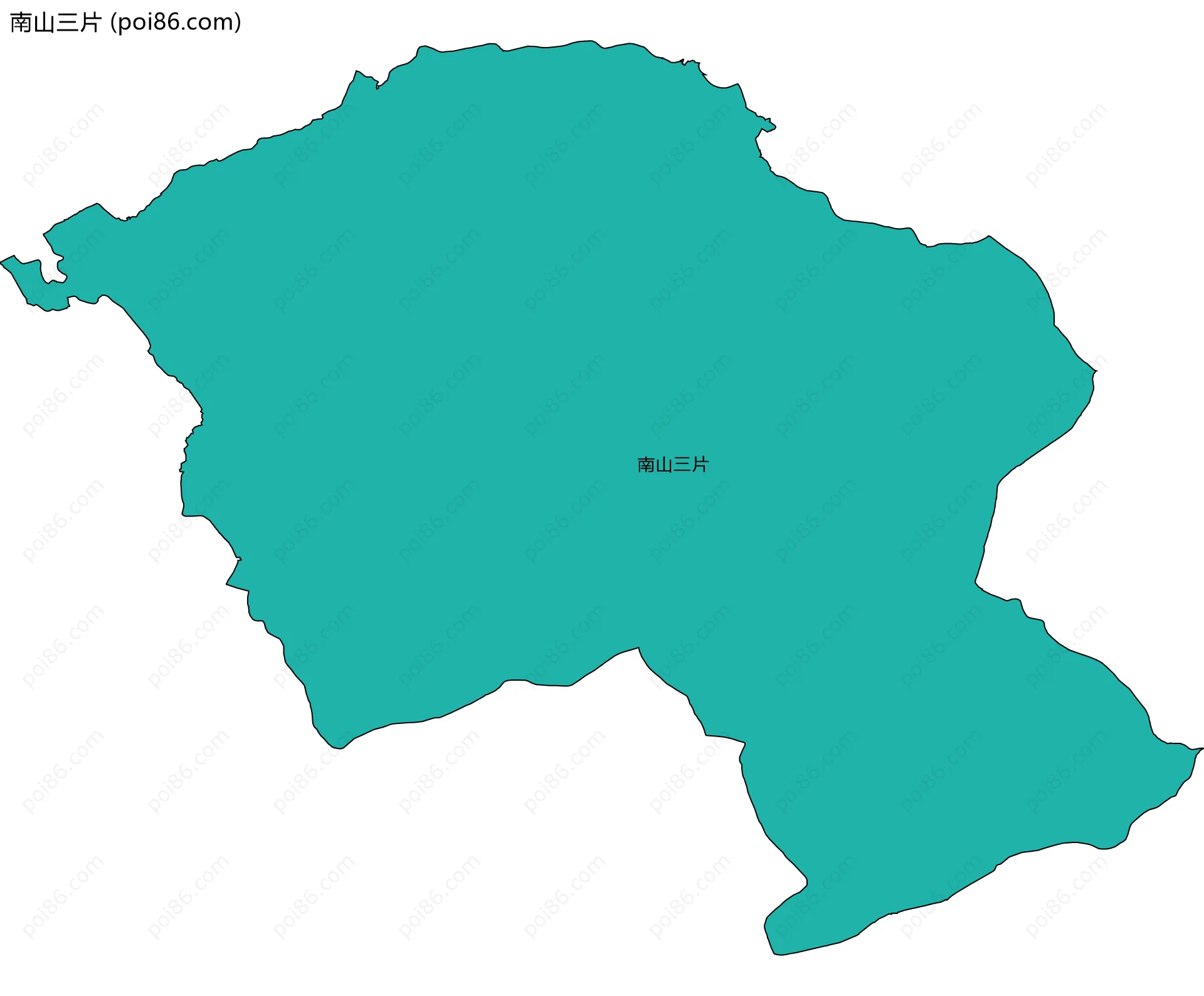 南山三片边界地图