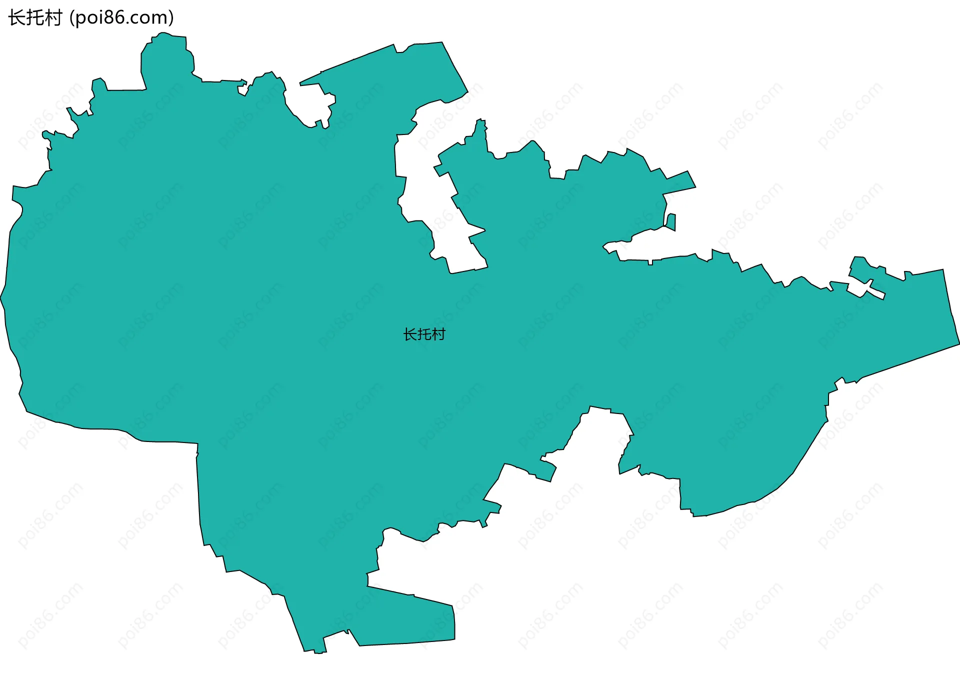 长托村边界地图