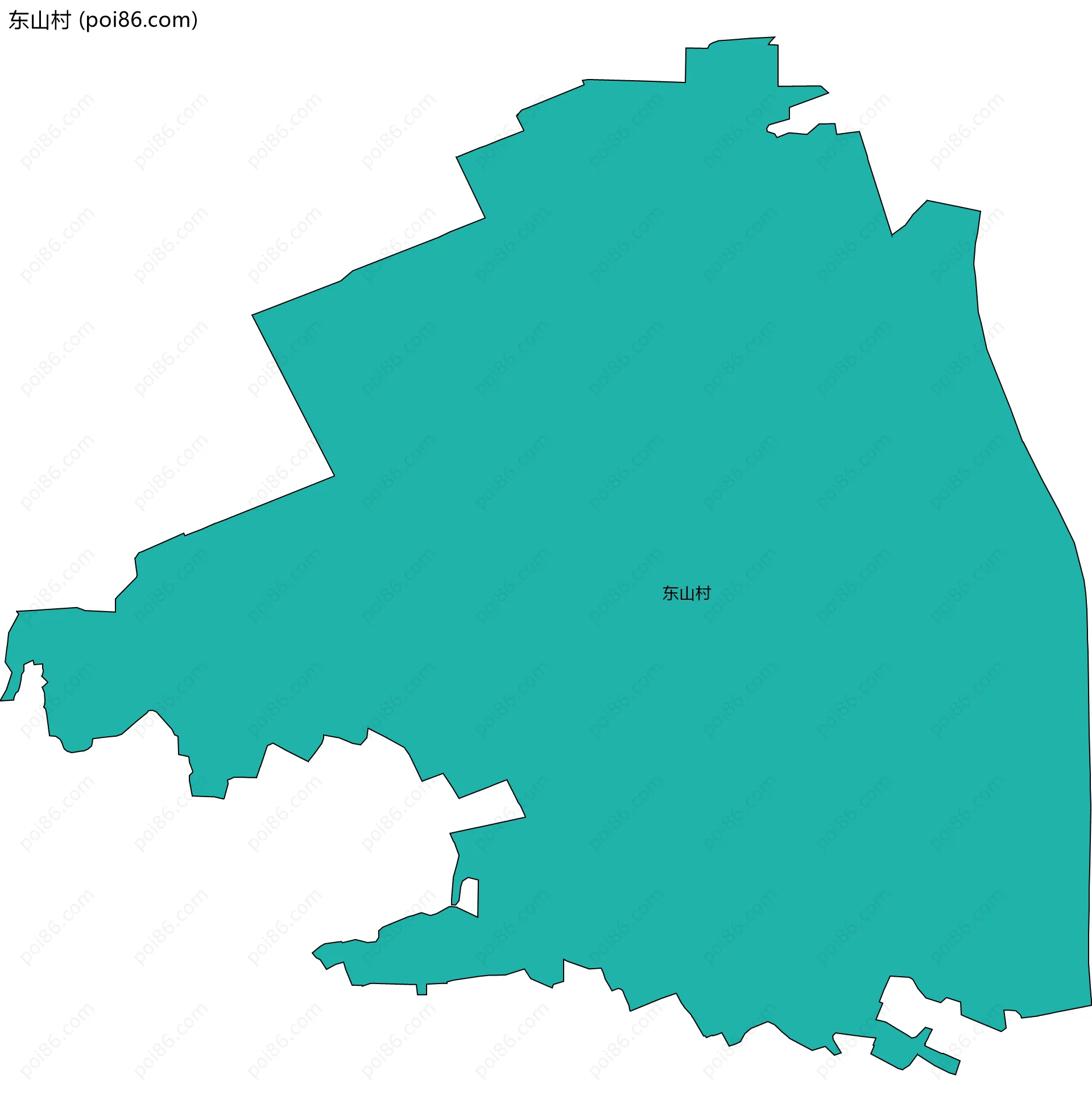 东山村边界地图