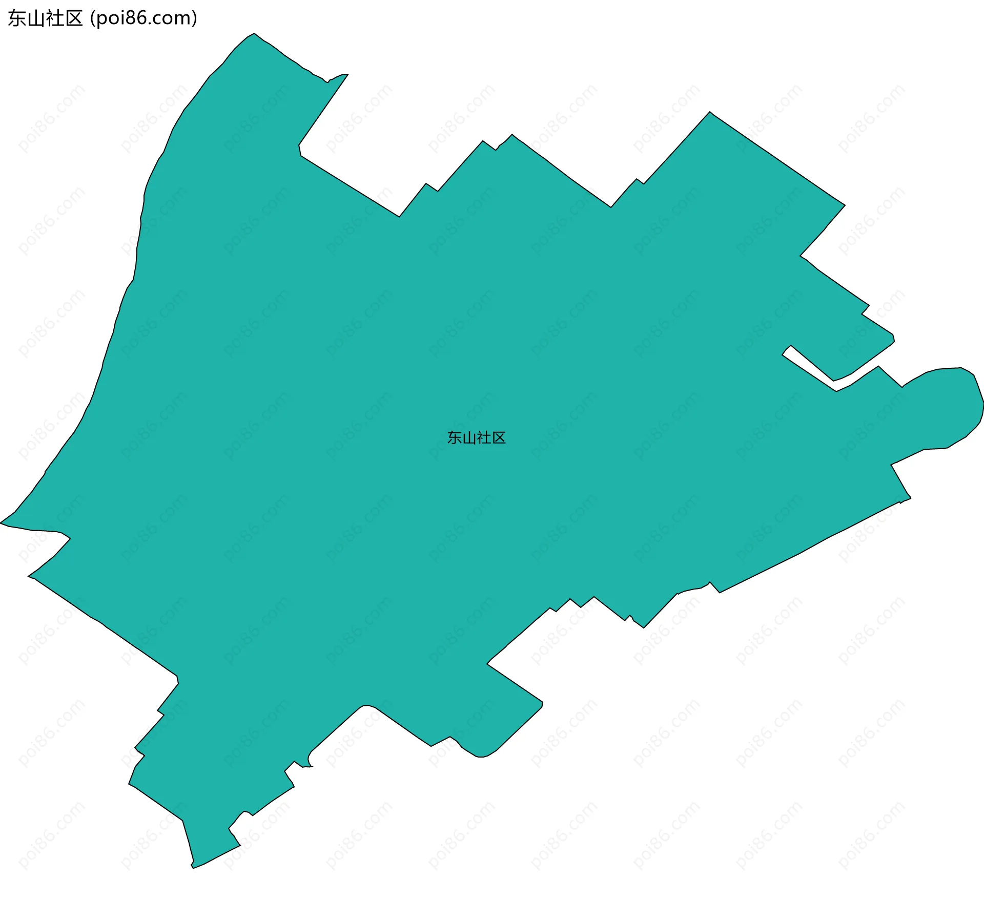 东山社区边界地图