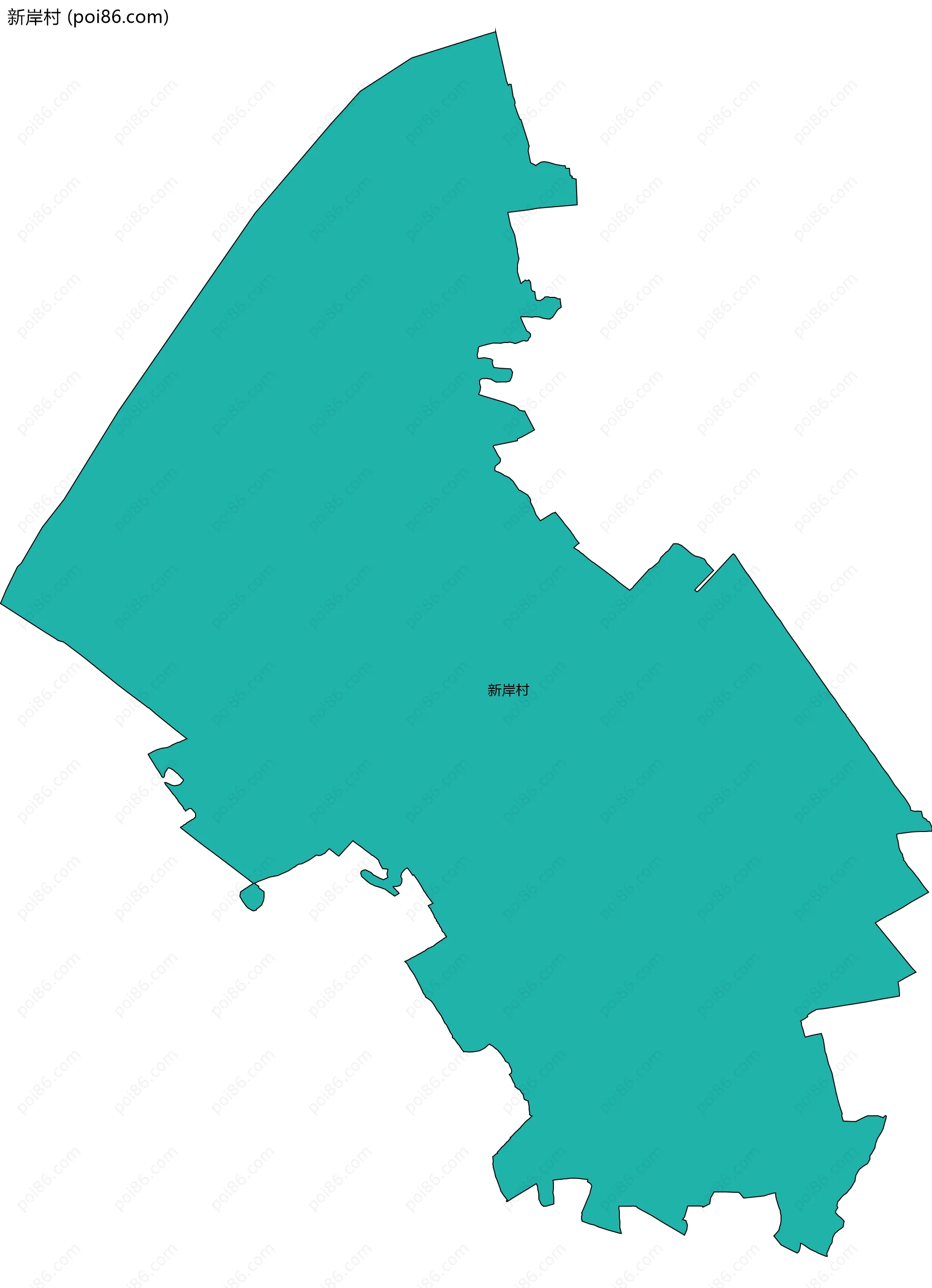 新岸村边界地图