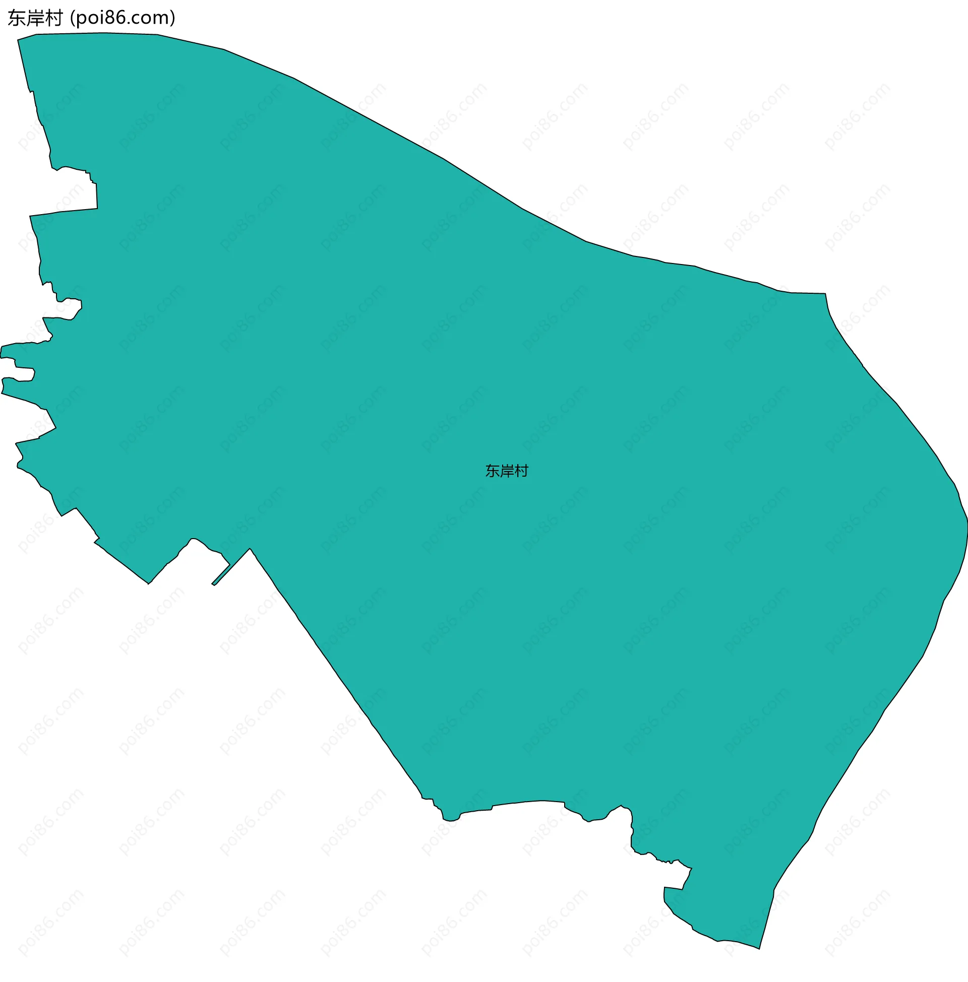 东岸村边界地图