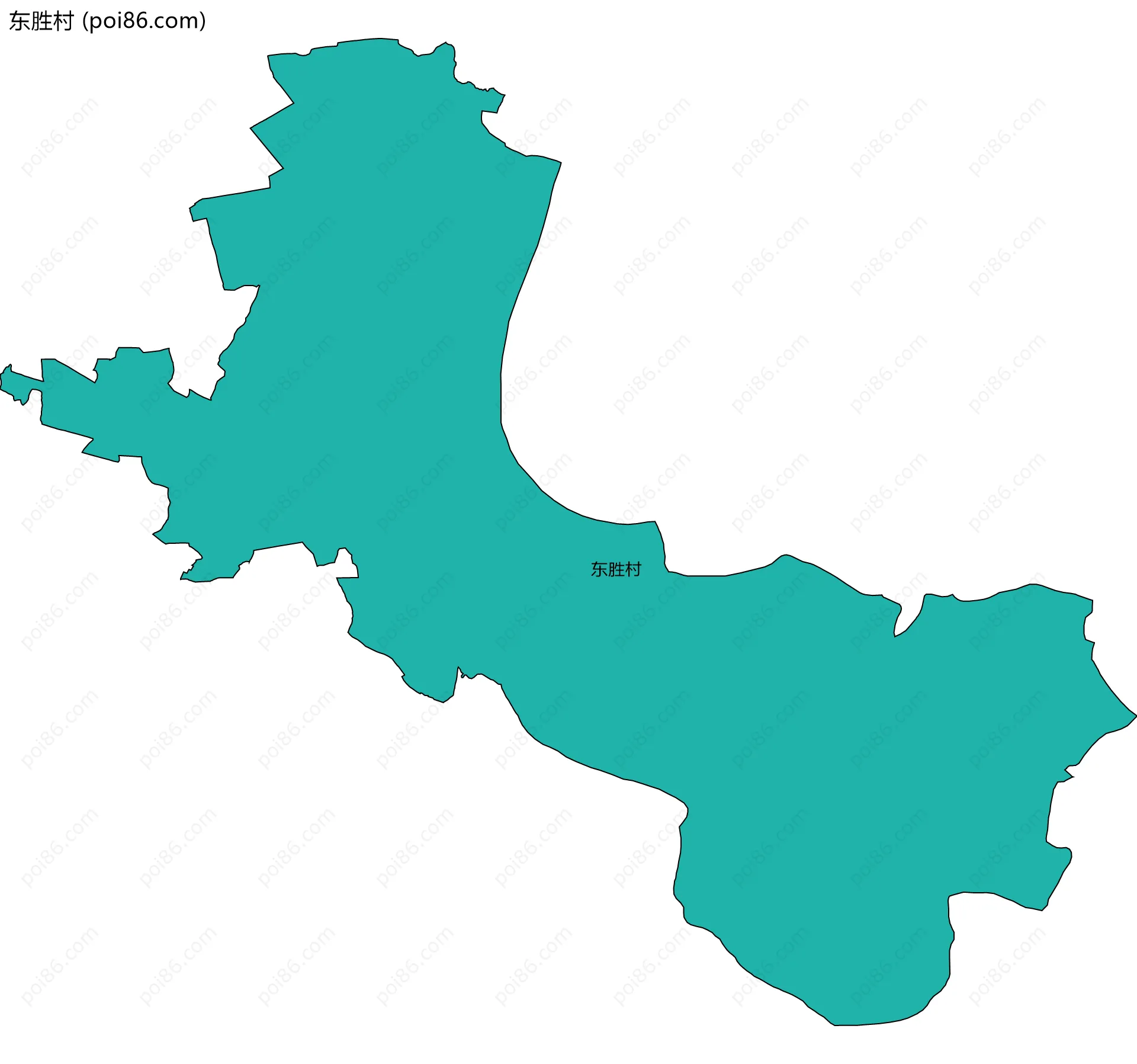 东胜村边界地图