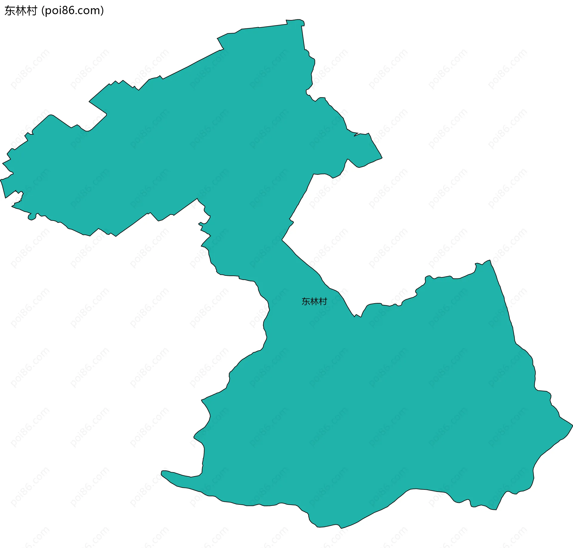 东林村边界地图