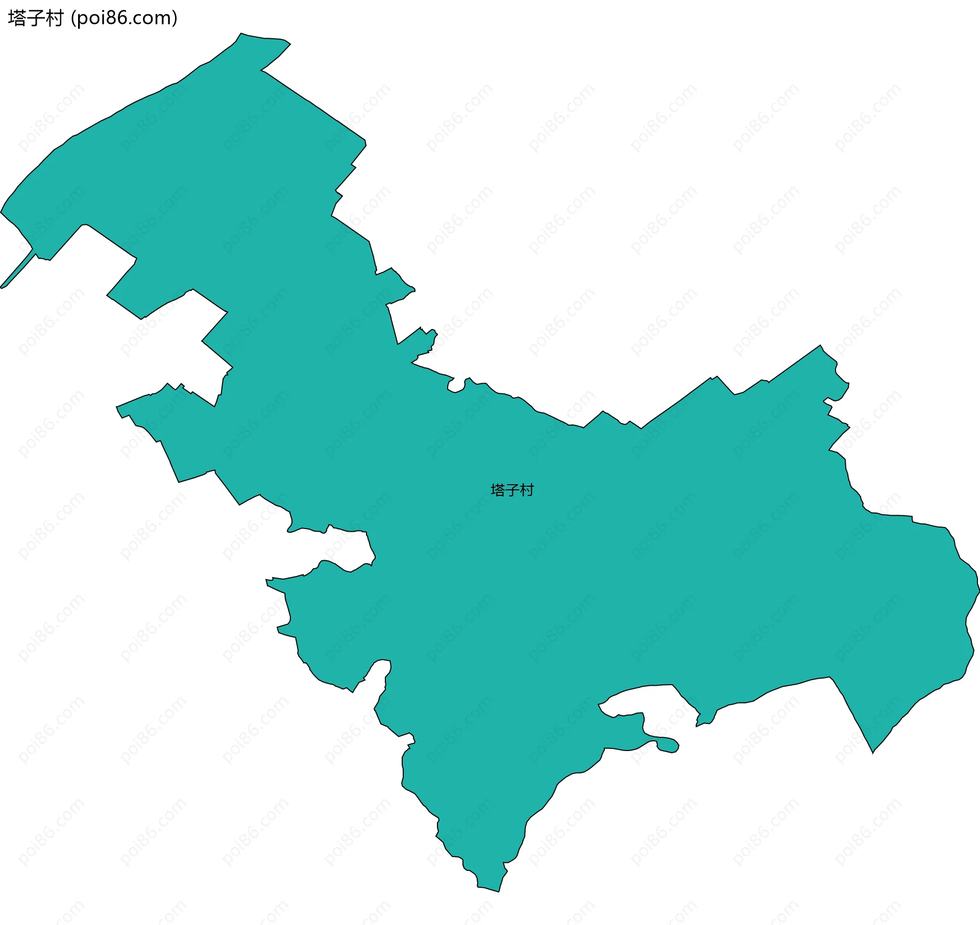 塔子村边界地图