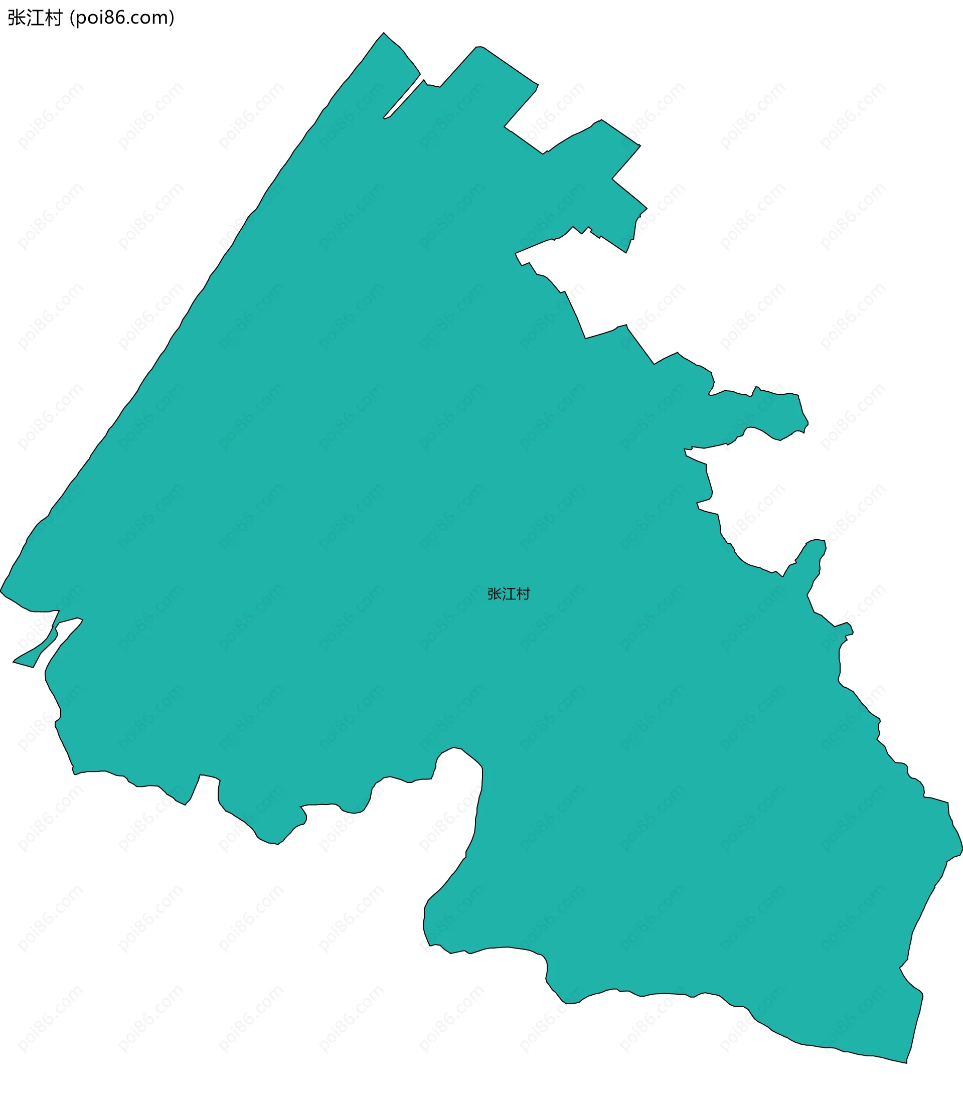 张江村边界地图