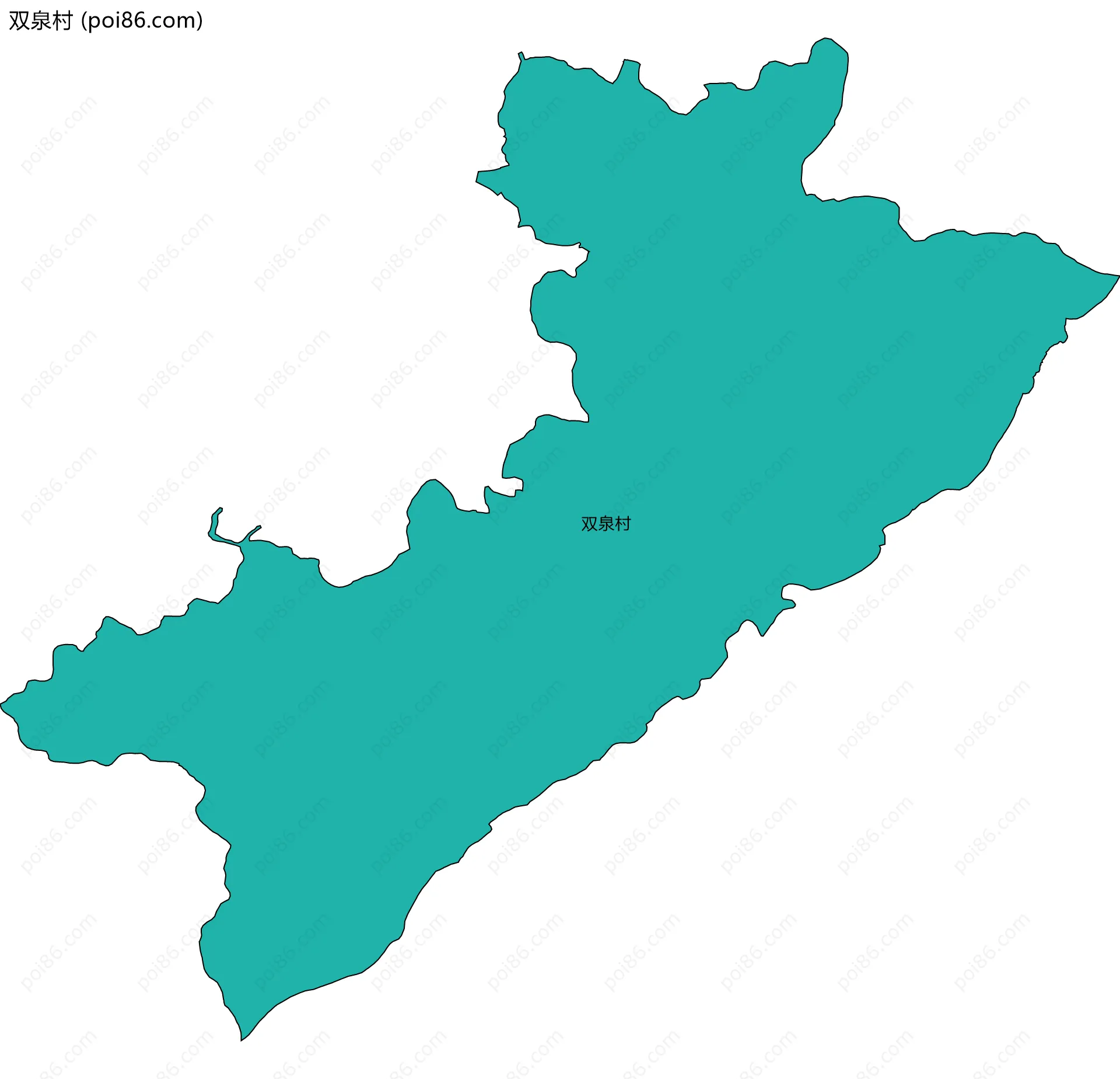 双泉村边界地图