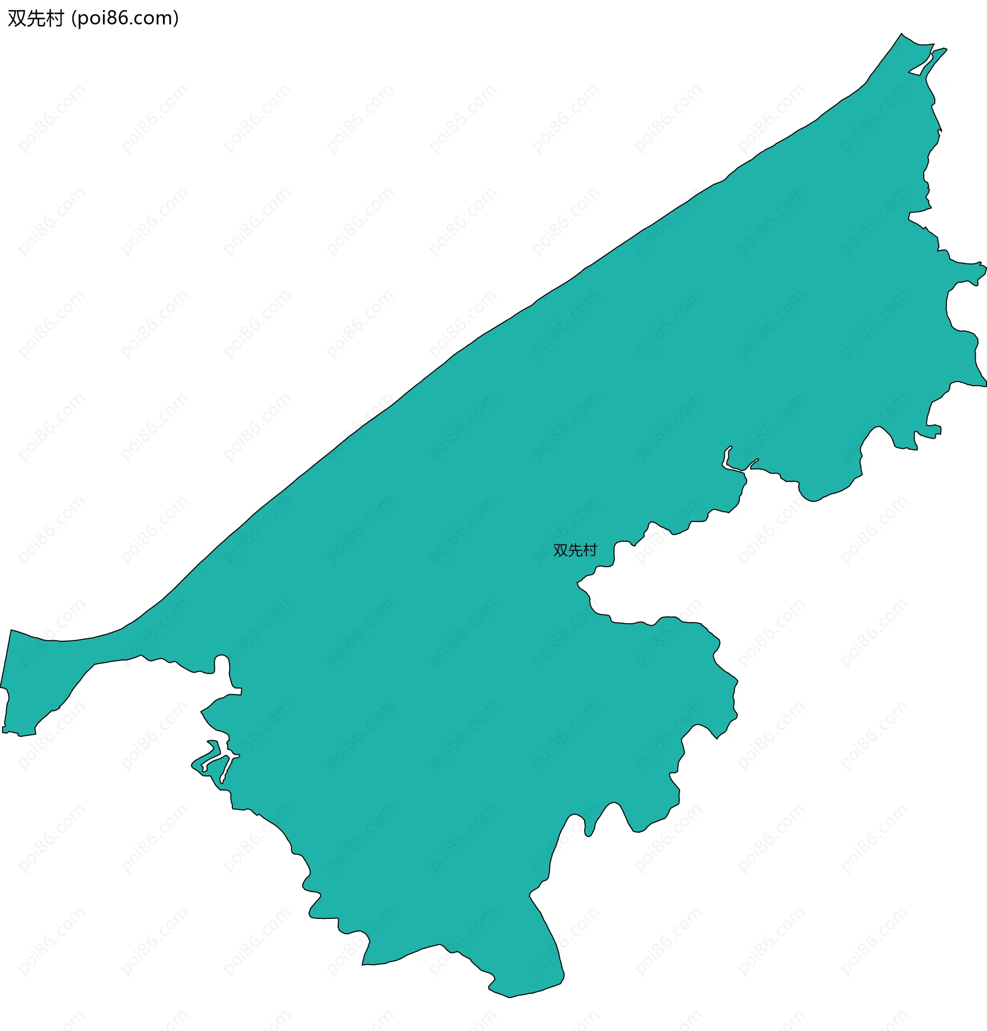 双先村边界地图