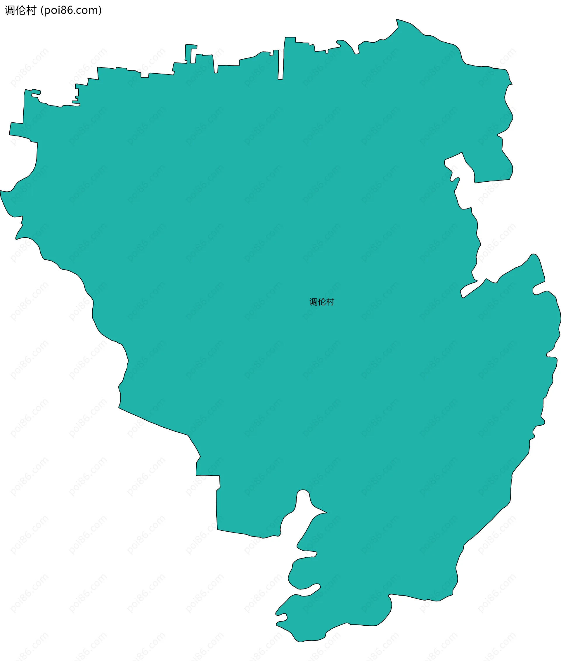 调伦村边界地图