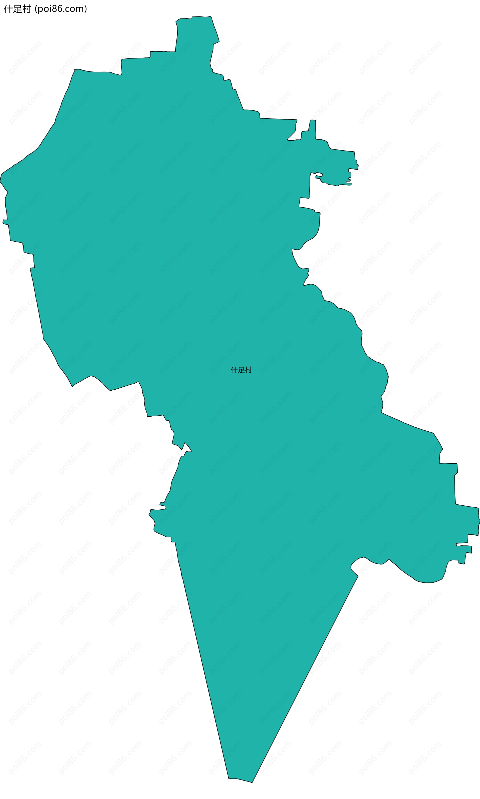 什足村边界地图