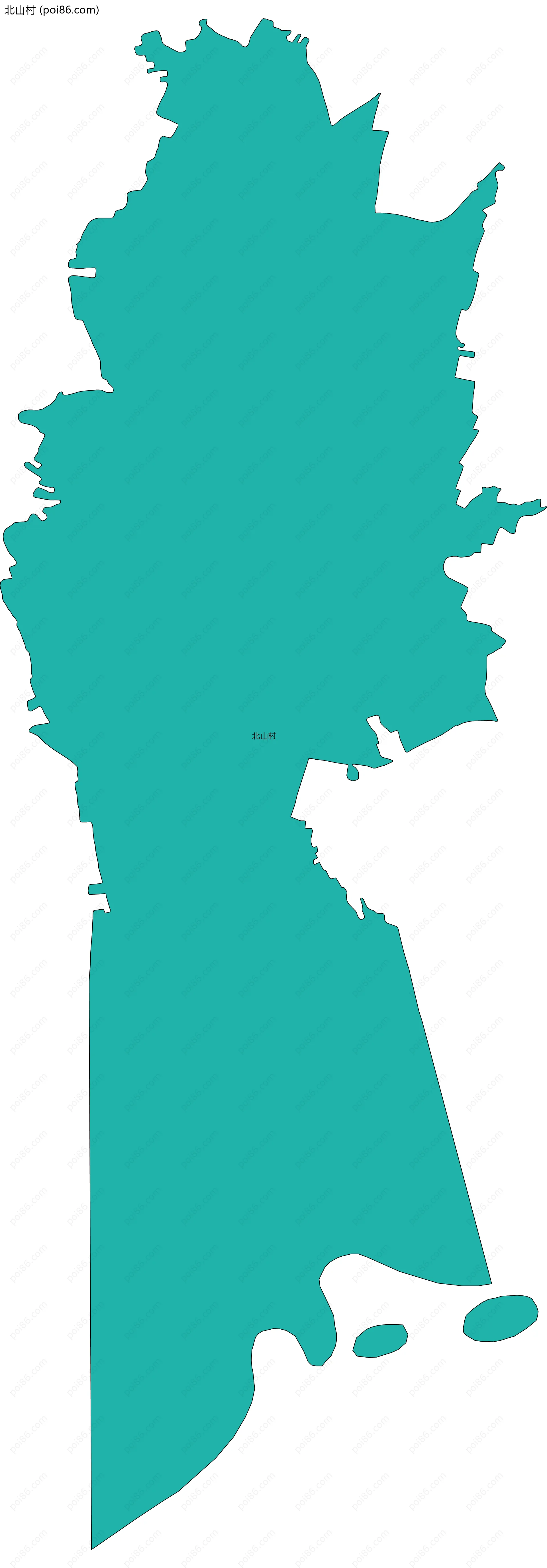 北山村边界地图