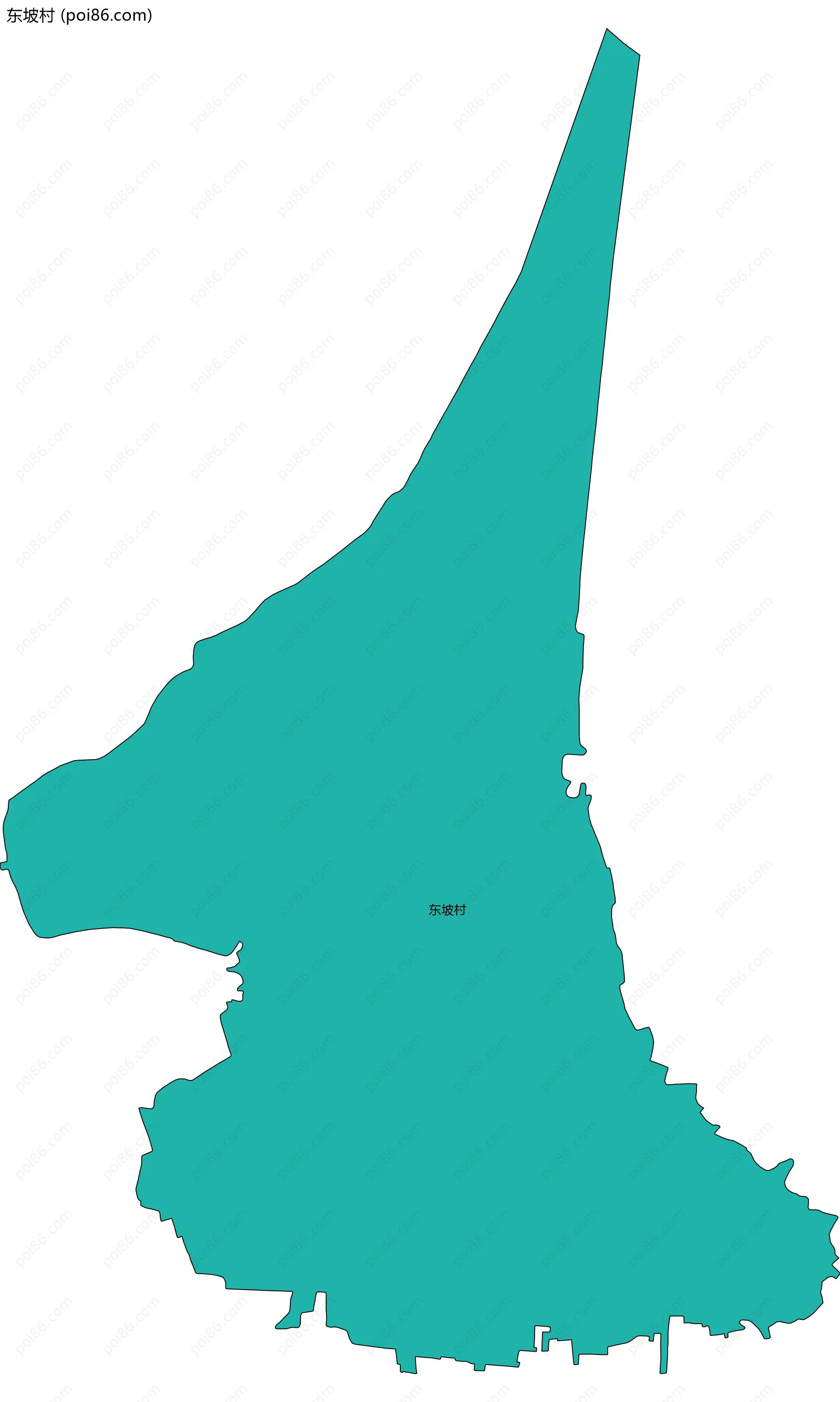 东坡村边界地图