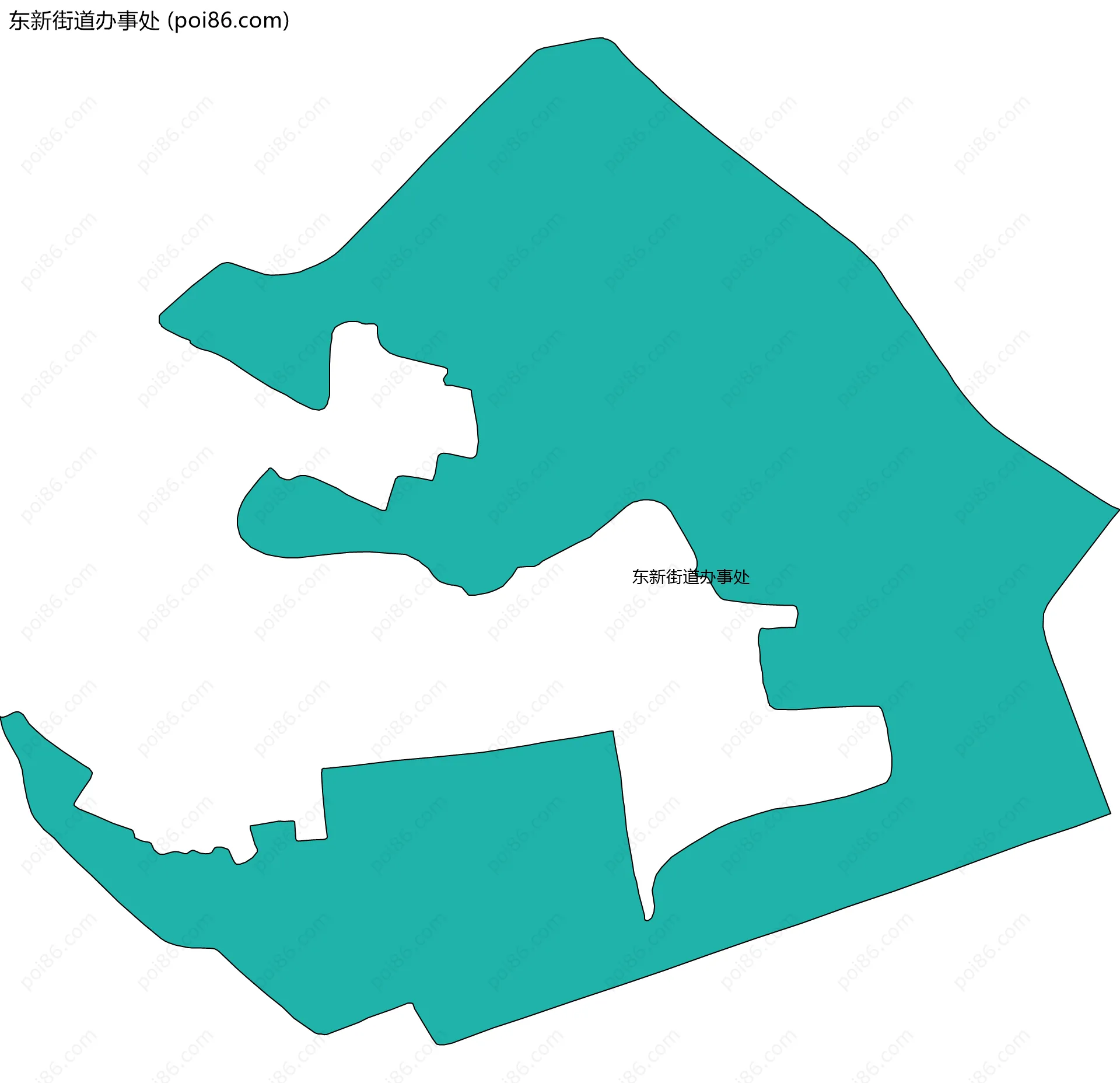 东新街道办事处边界地图