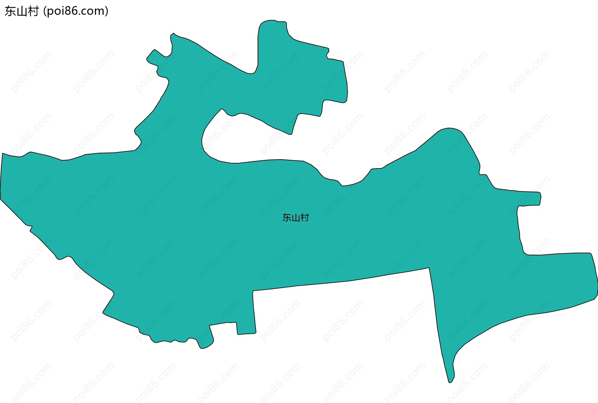东山村边界地图