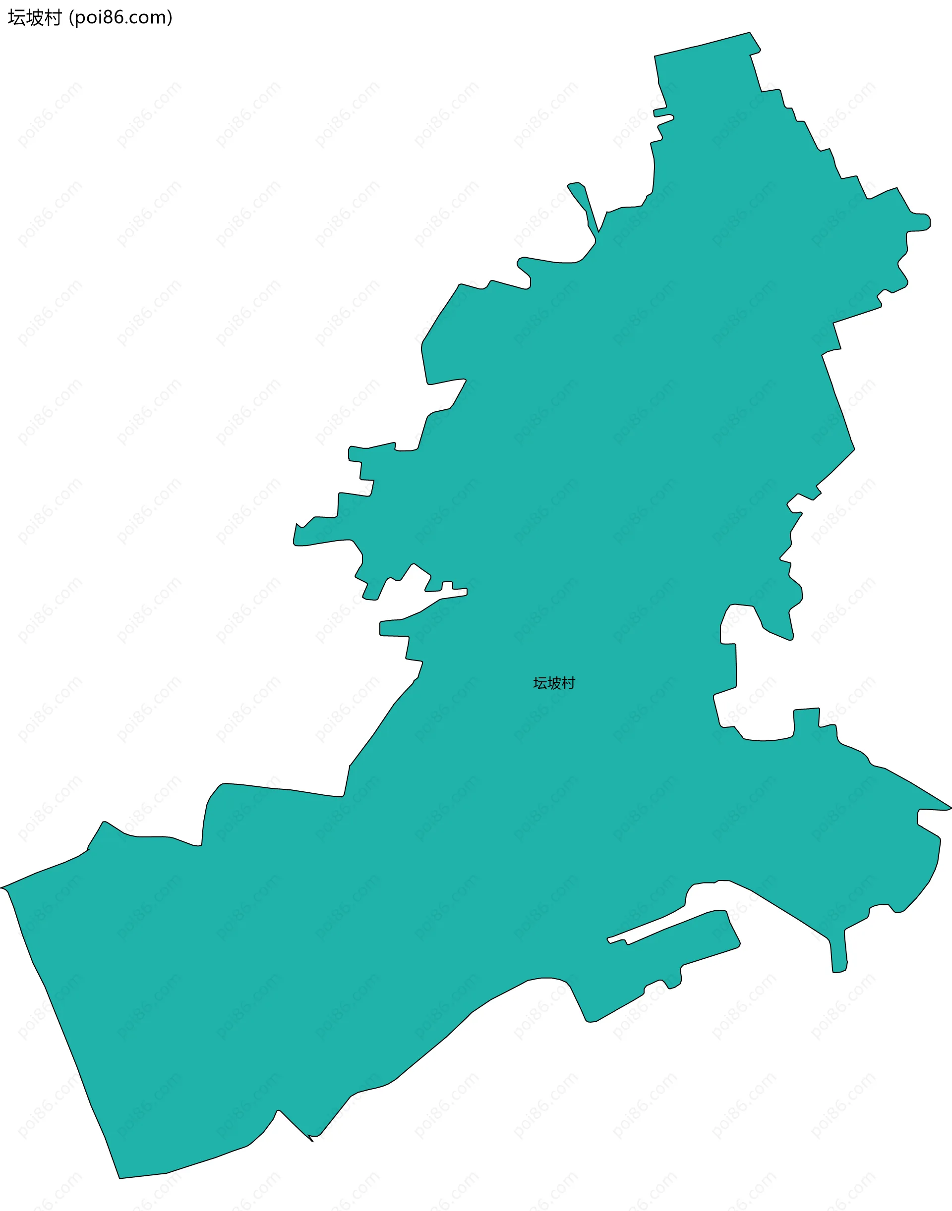 坛坡村边界地图