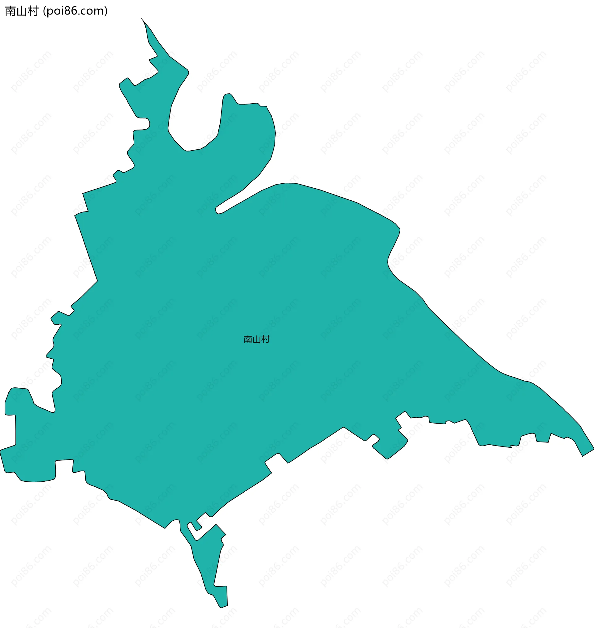 南山村边界地图