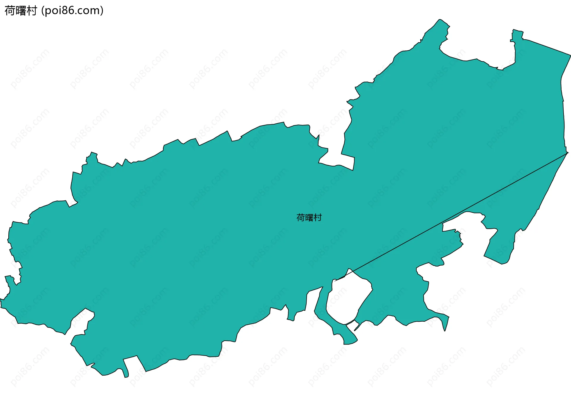 荷曙村边界地图