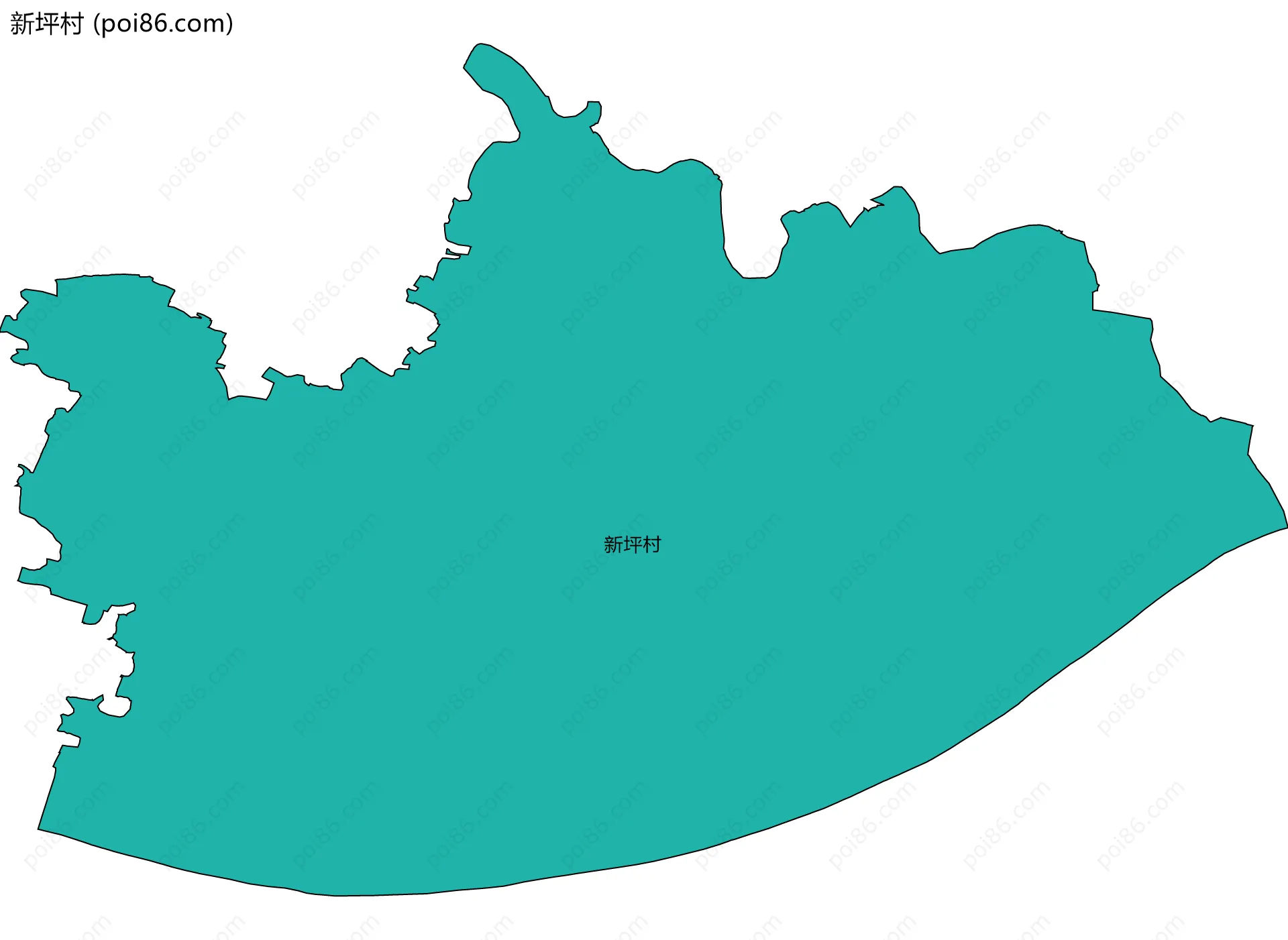 新坪村边界地图