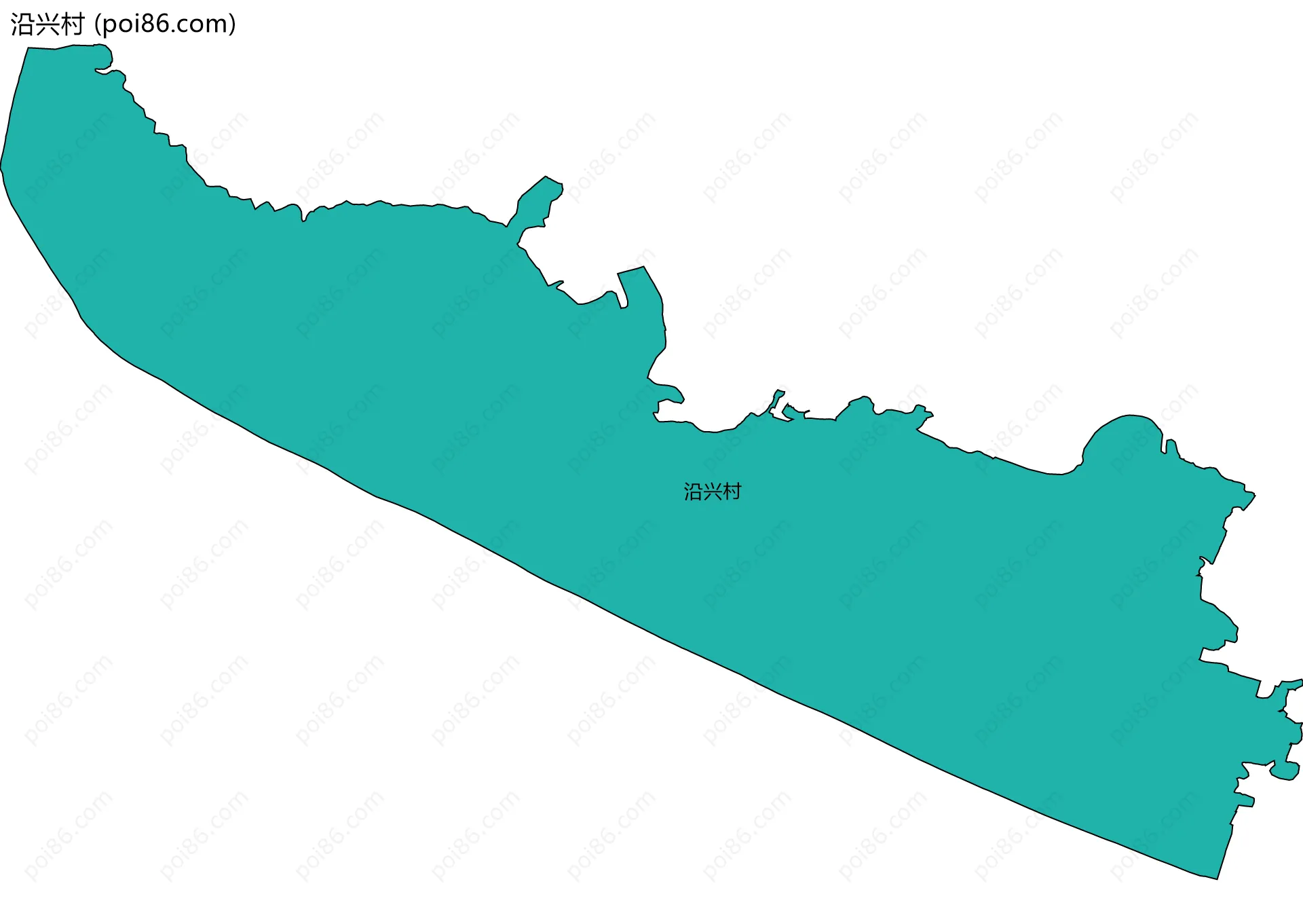 沿兴村边界地图