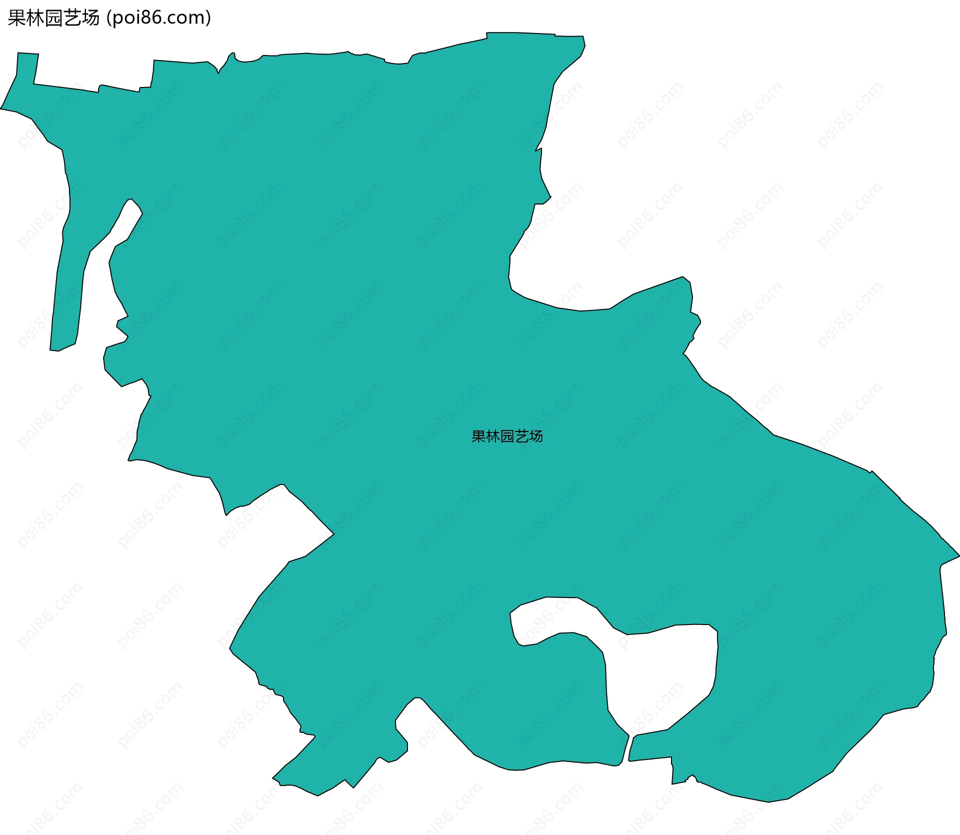 果林园艺场边界地图