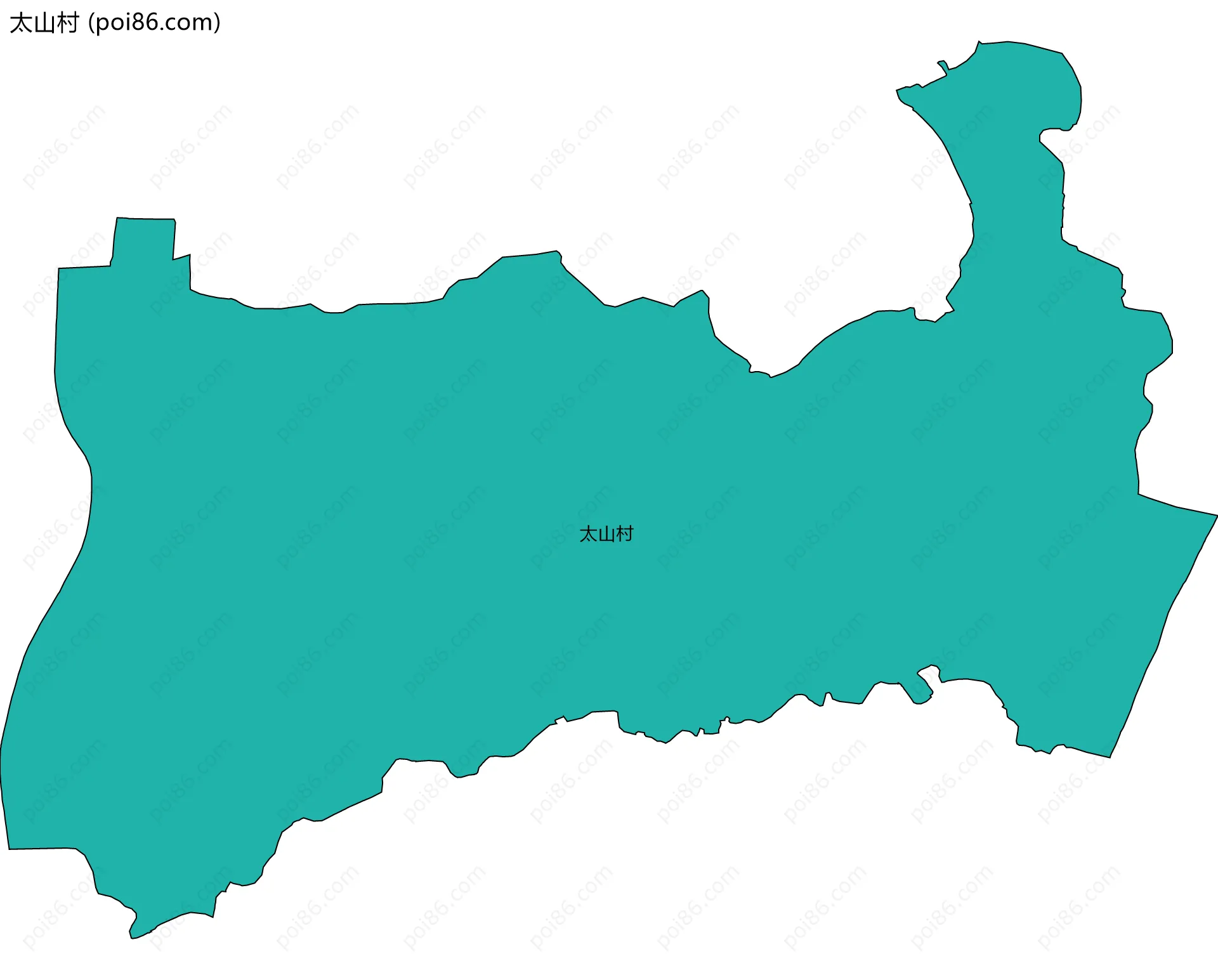 太山村边界地图