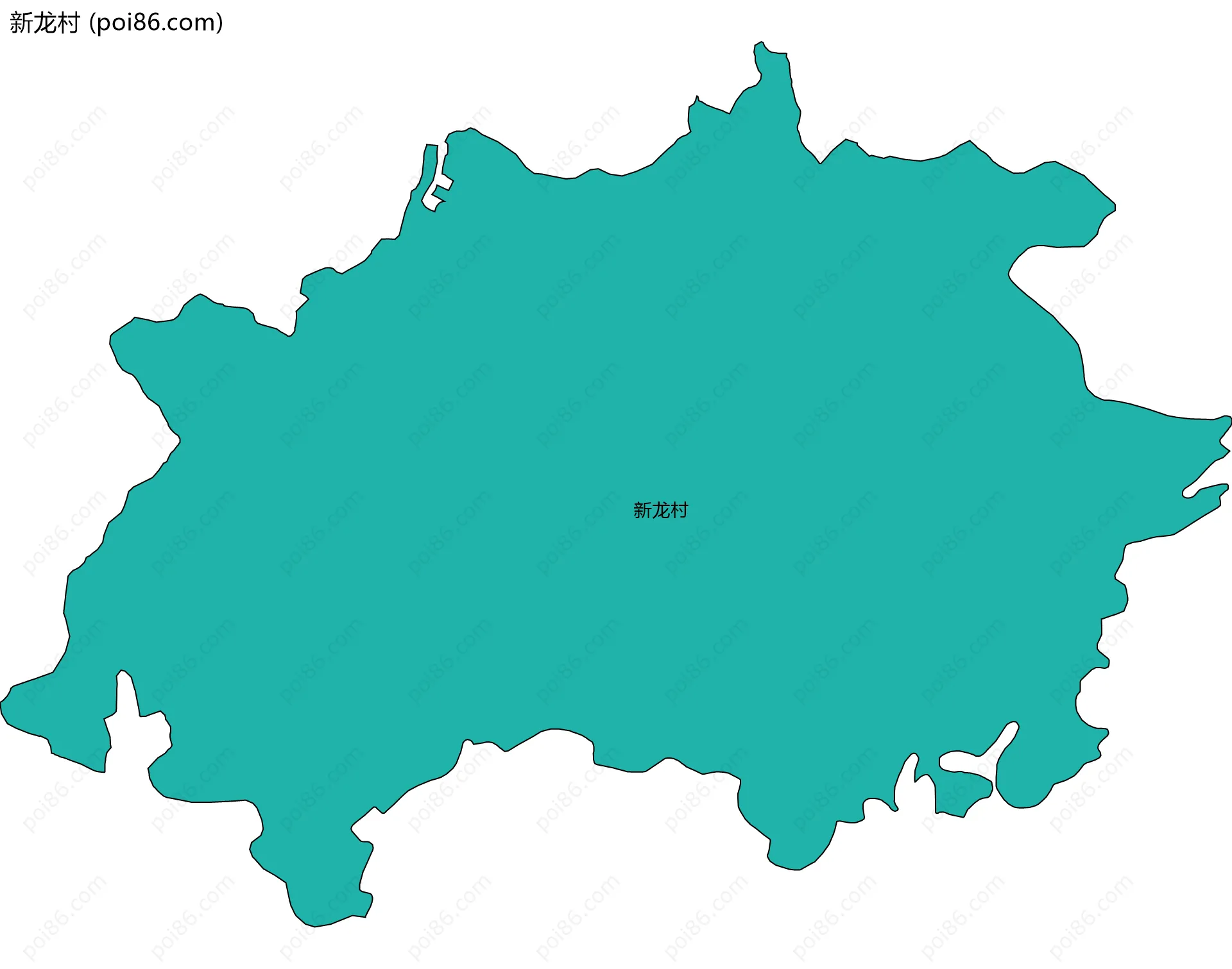 新龙村边界地图