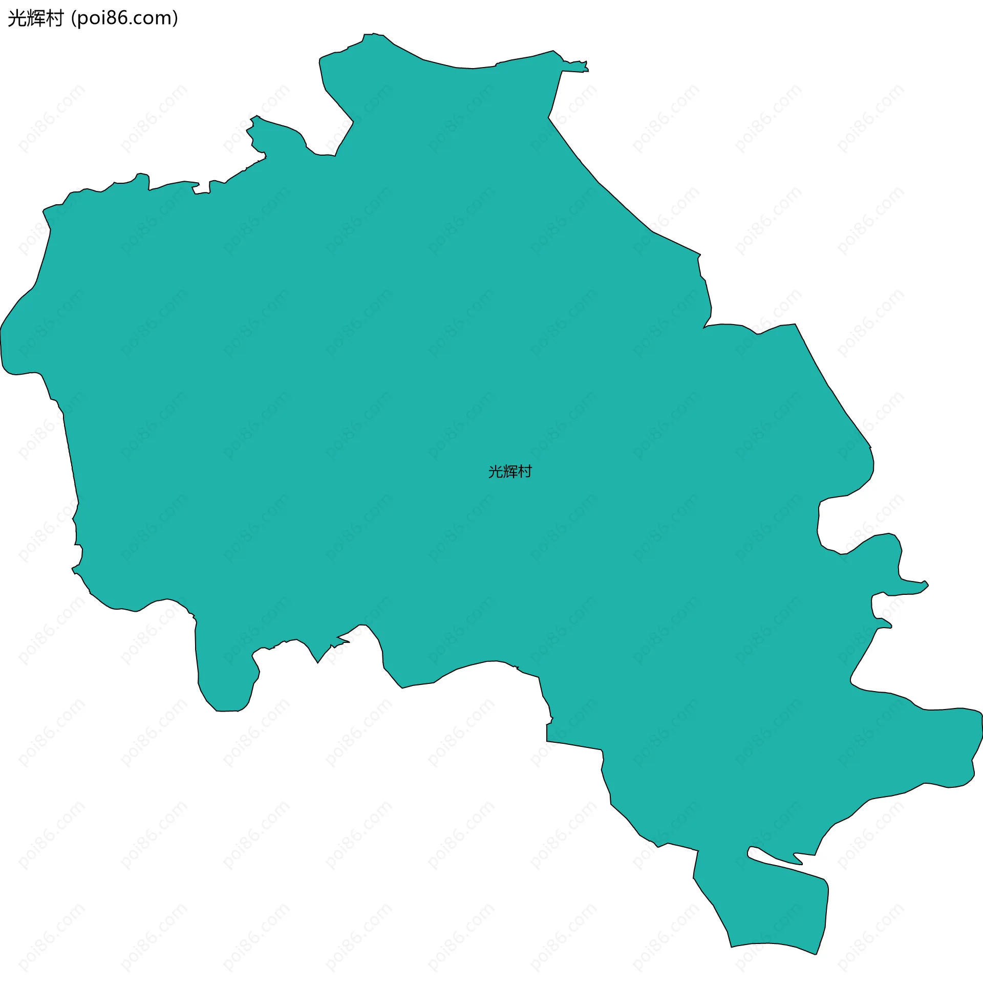 光辉村边界地图