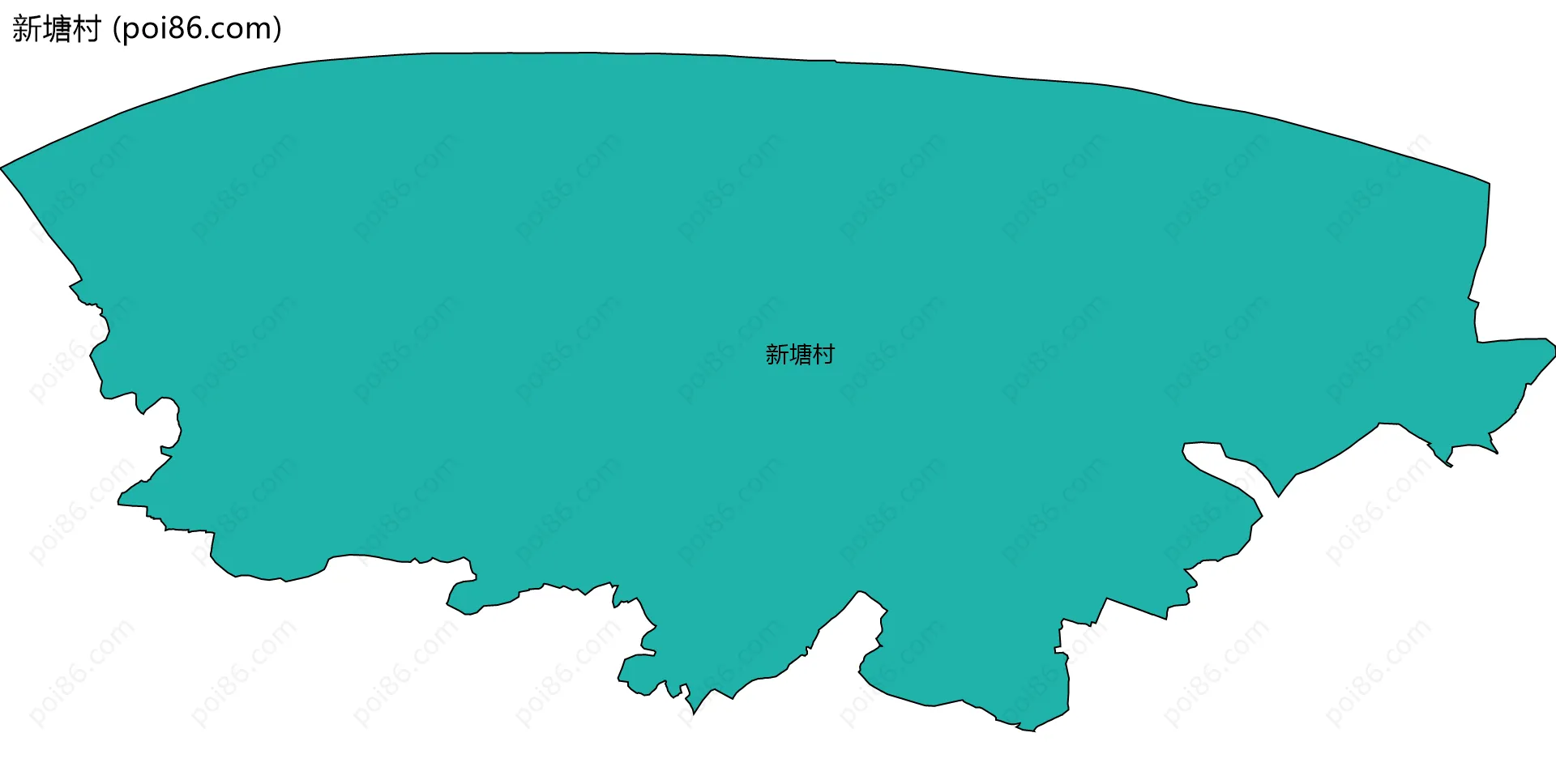 新塘村边界地图