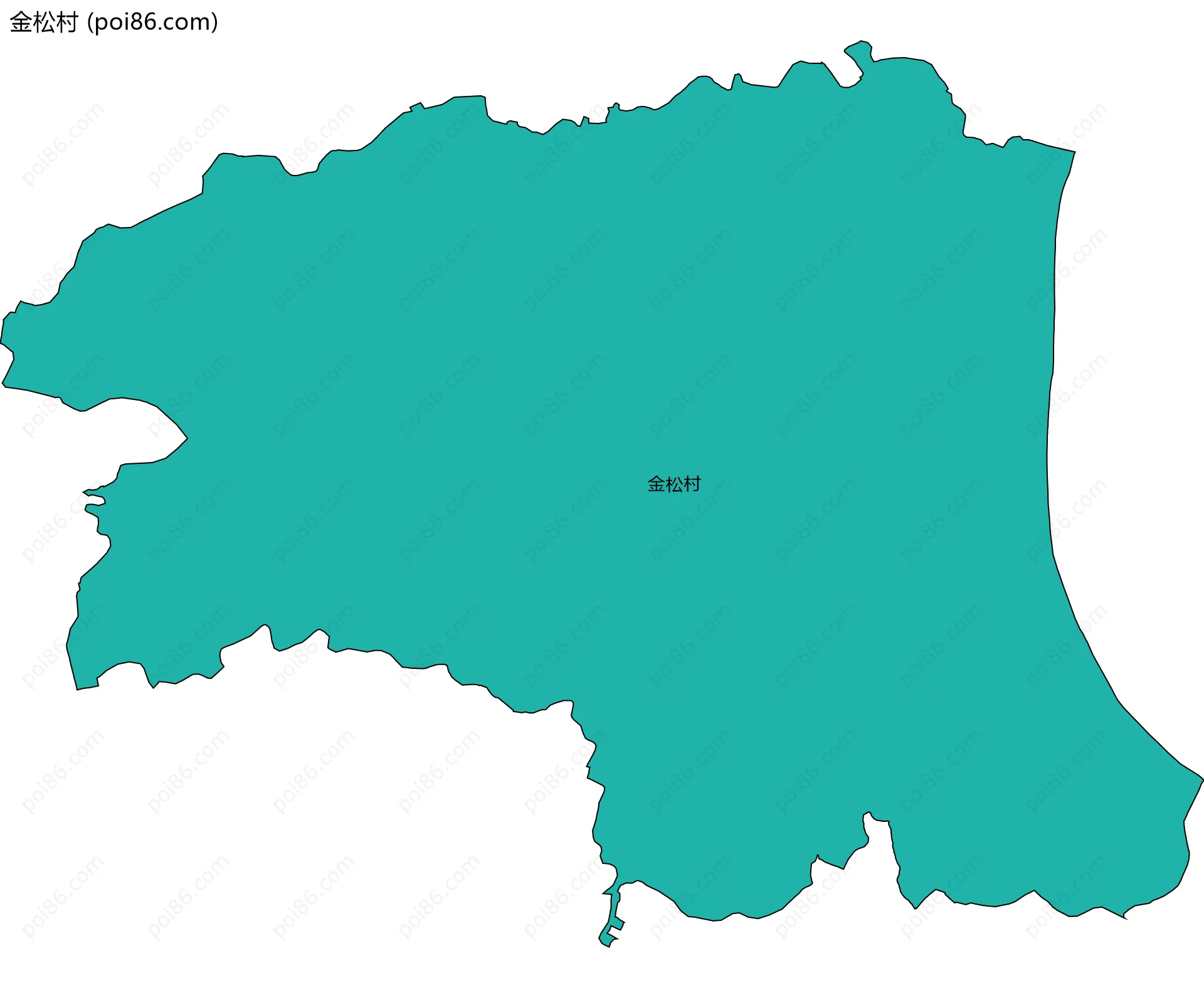 金松村边界地图