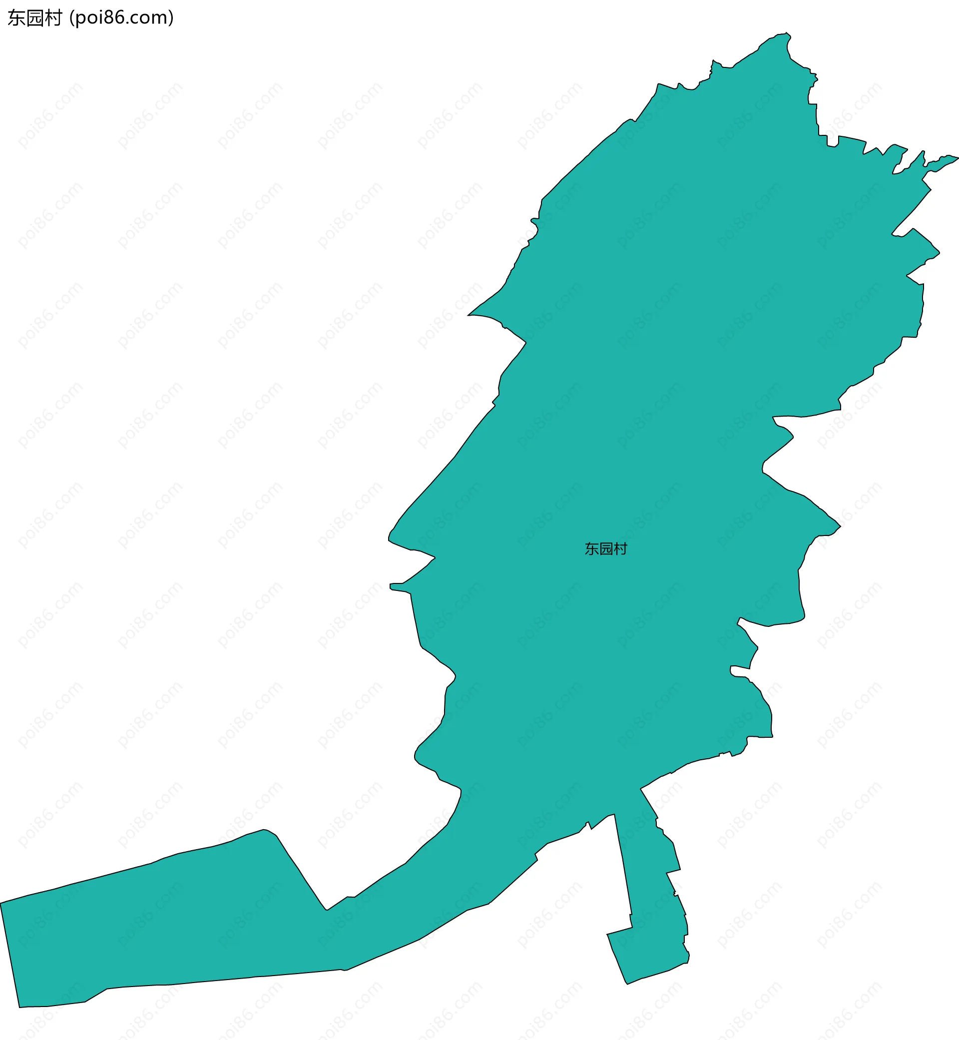 东园村边界地图