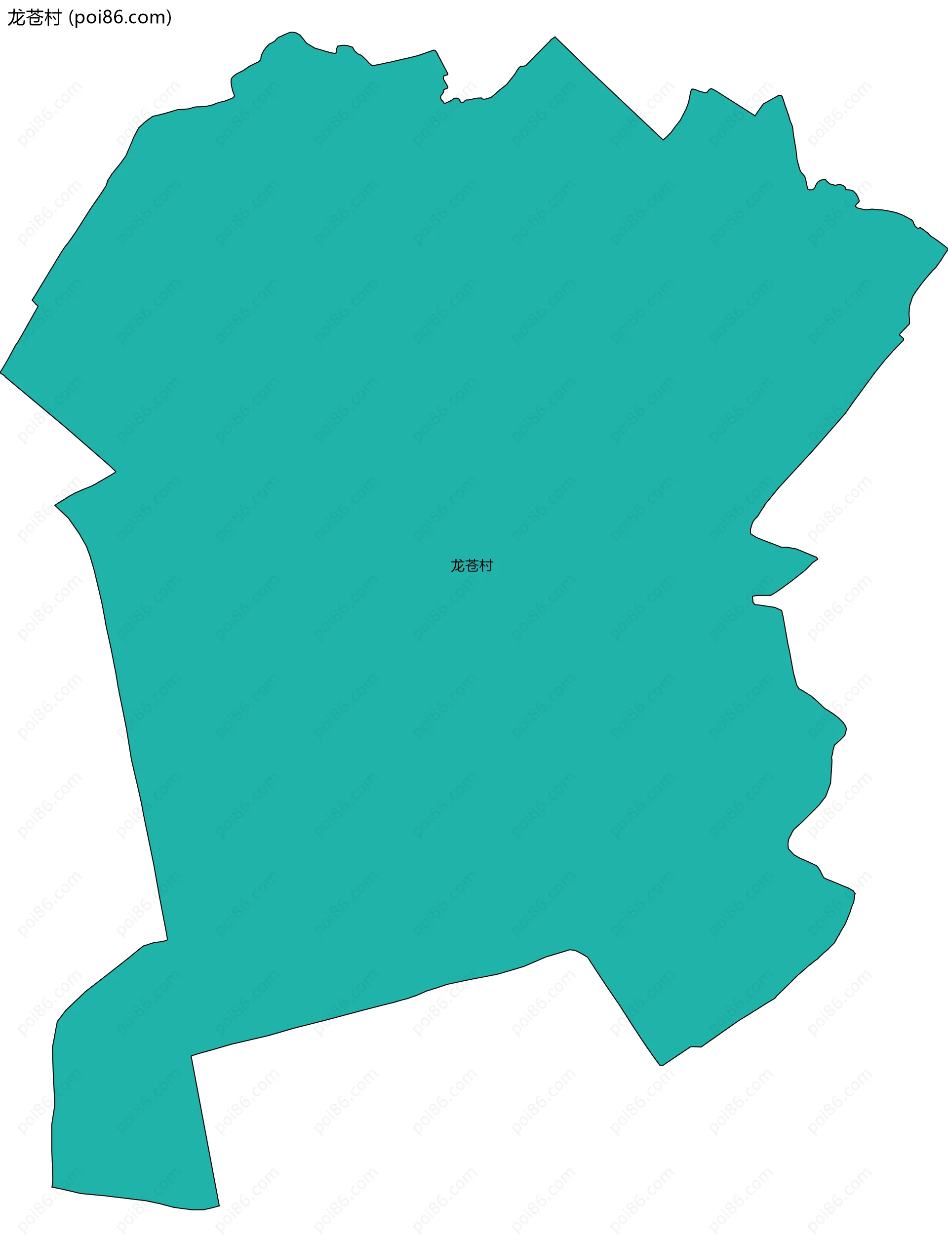 龙苍村边界地图