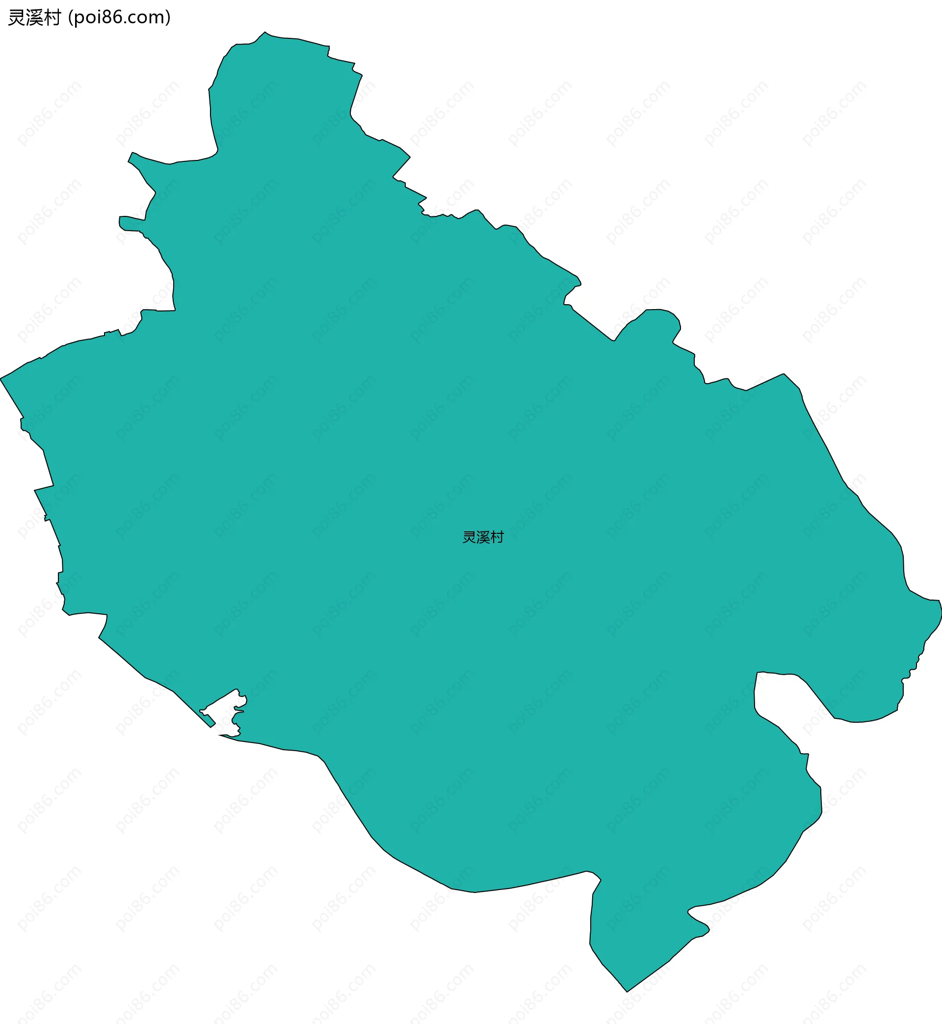 灵溪村边界地图