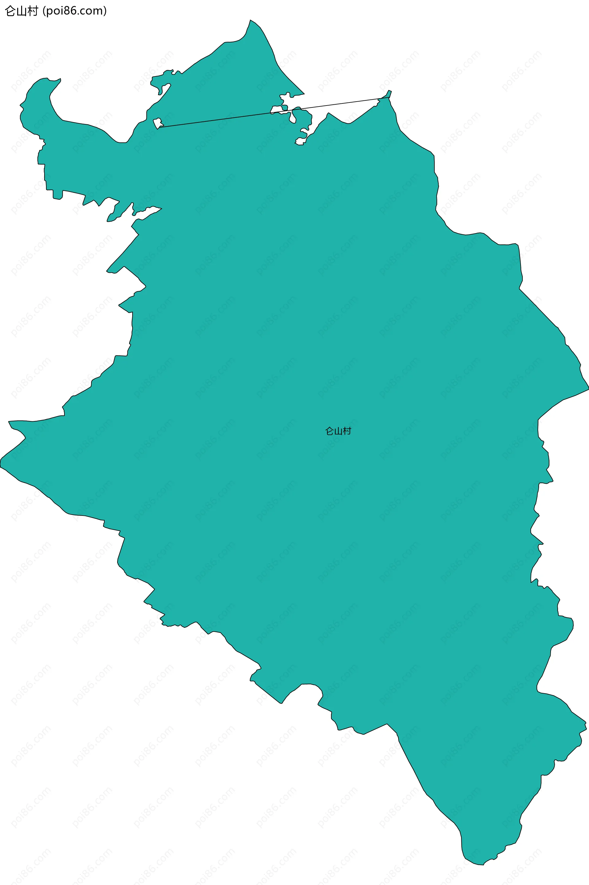 仑山村边界地图