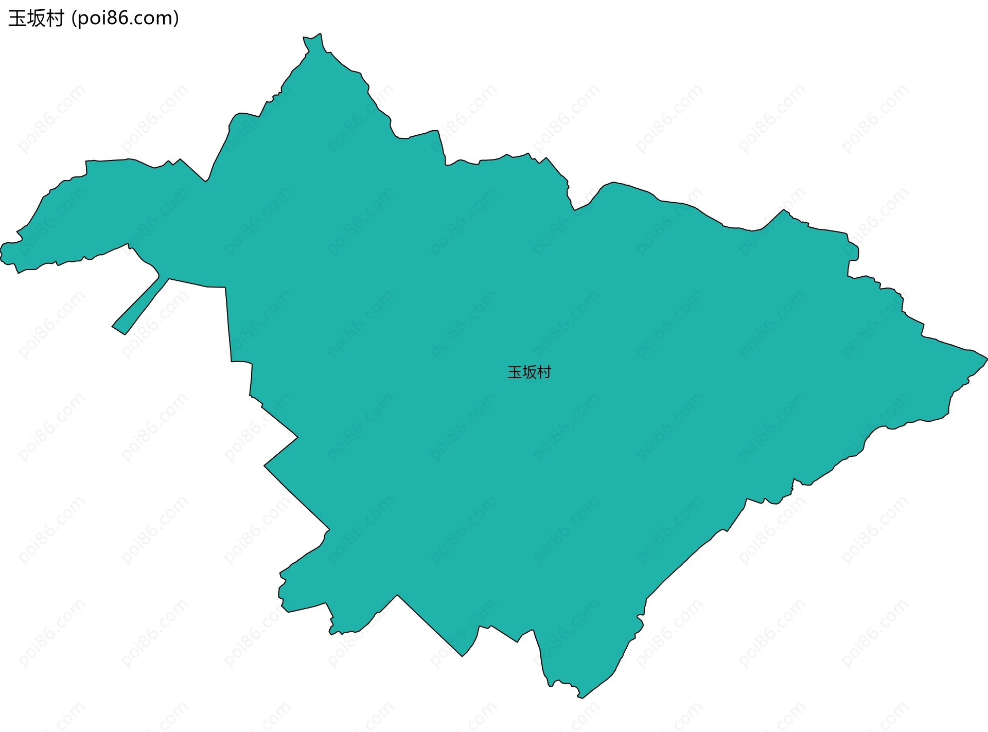 玉坂村边界地图
