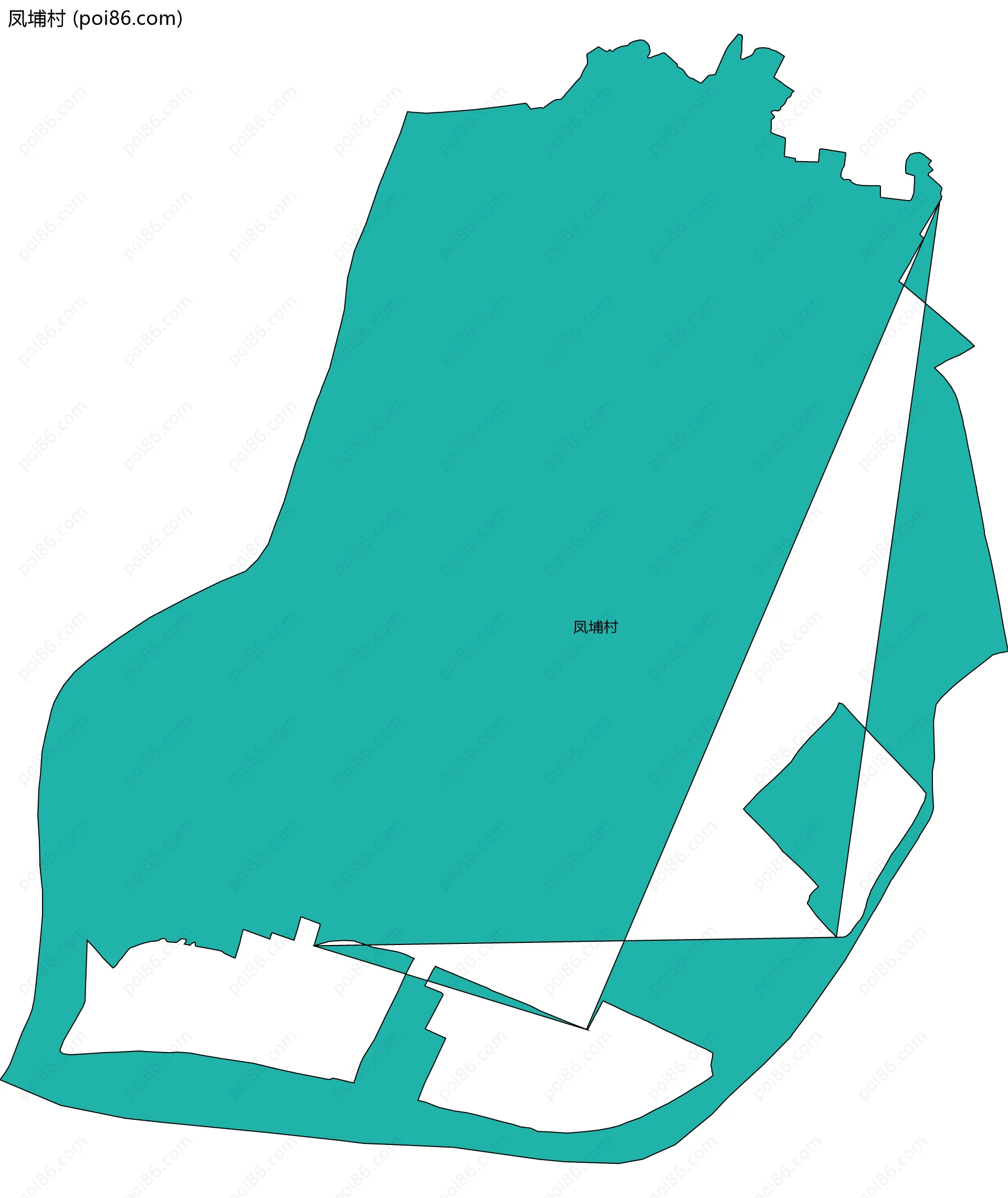 凤埔村边界地图