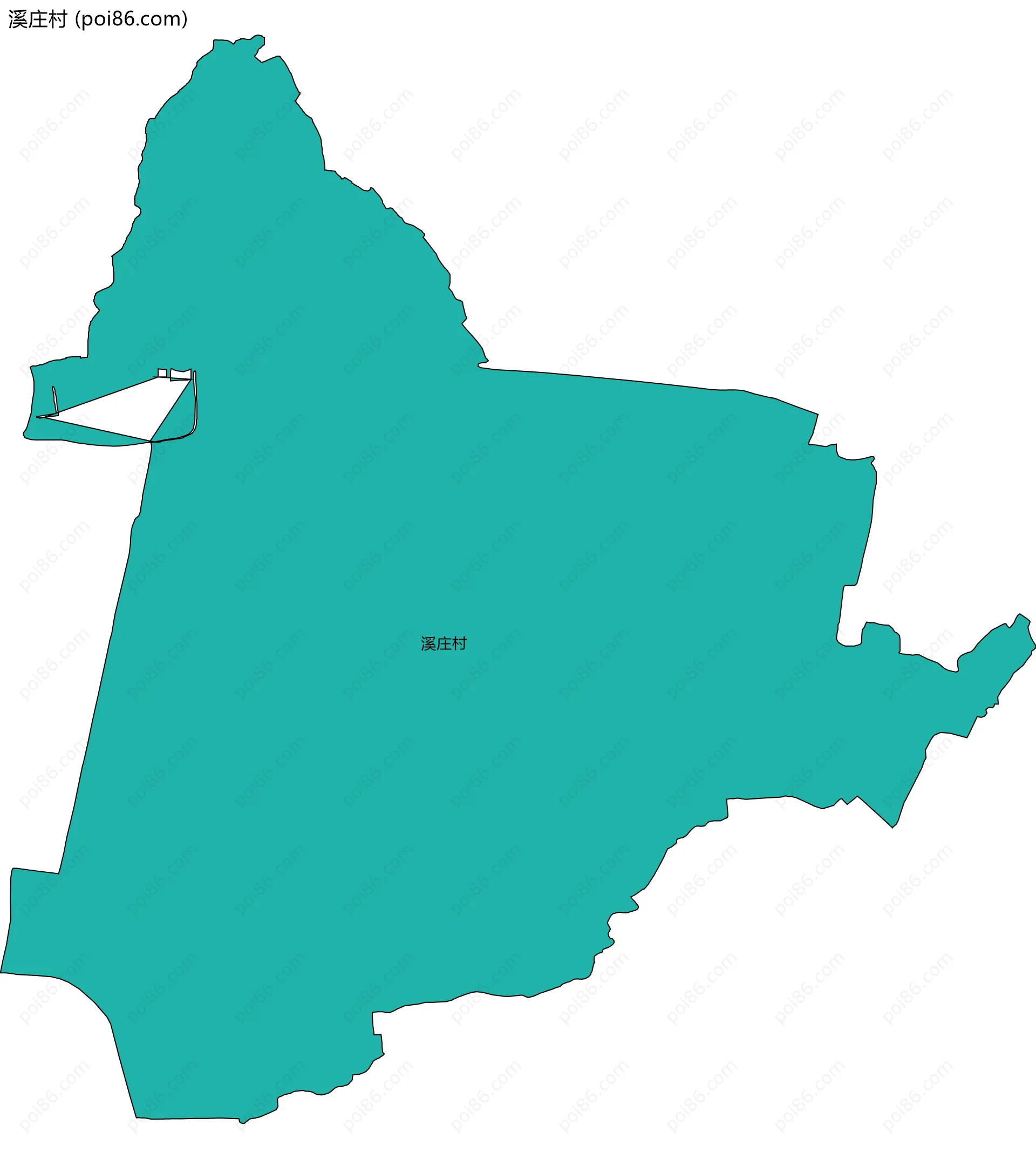 溪庄村边界地图