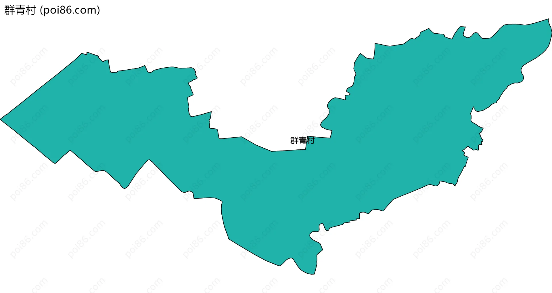 群青村边界地图