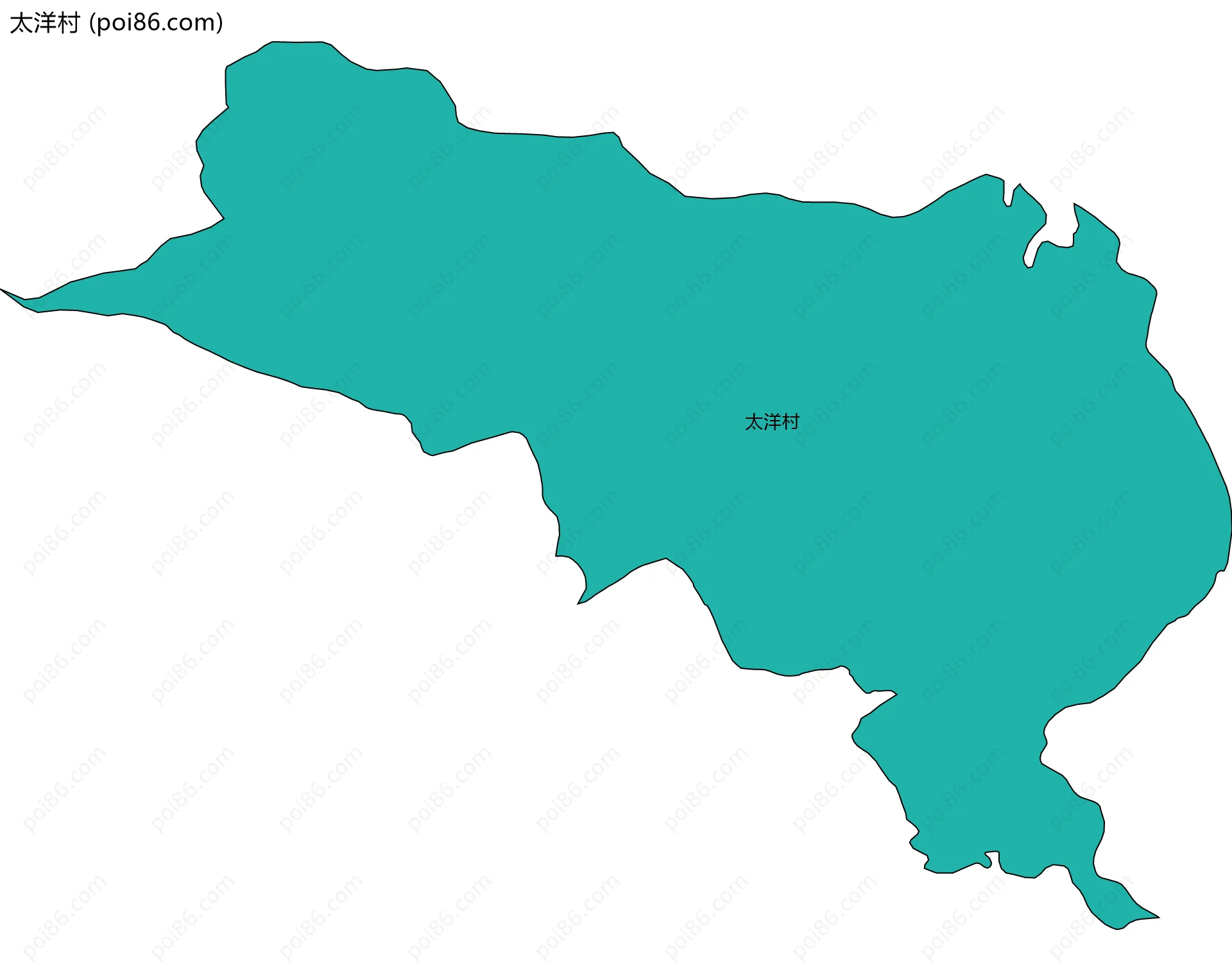 太洋村边界地图