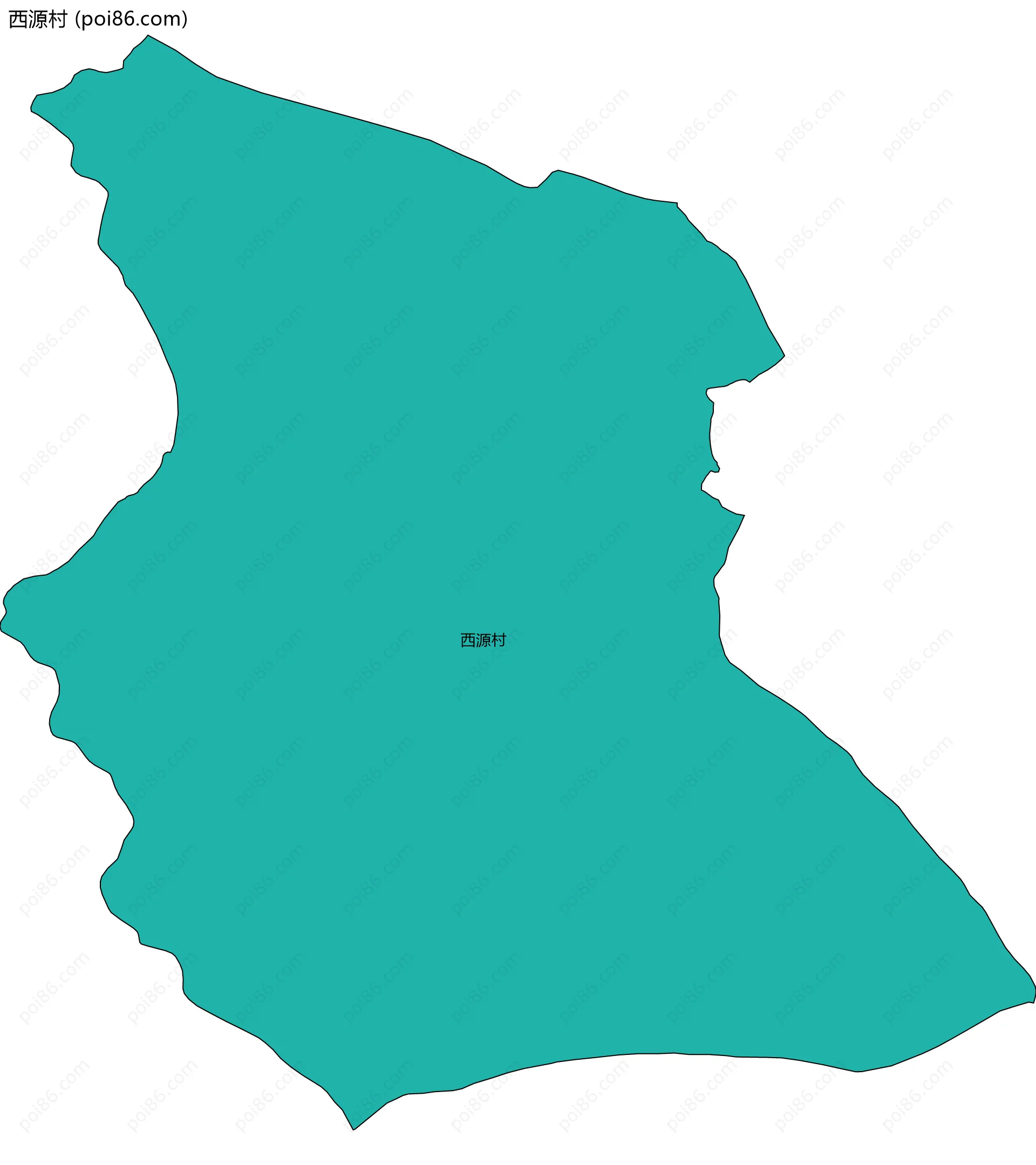 西源村边界地图
